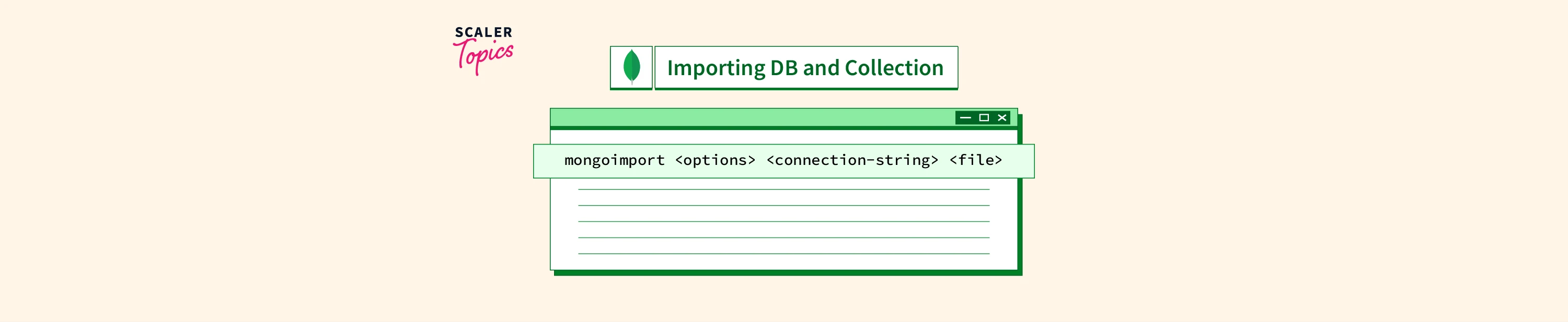 Importing Db And Collection In Mongodb Scaler Topics