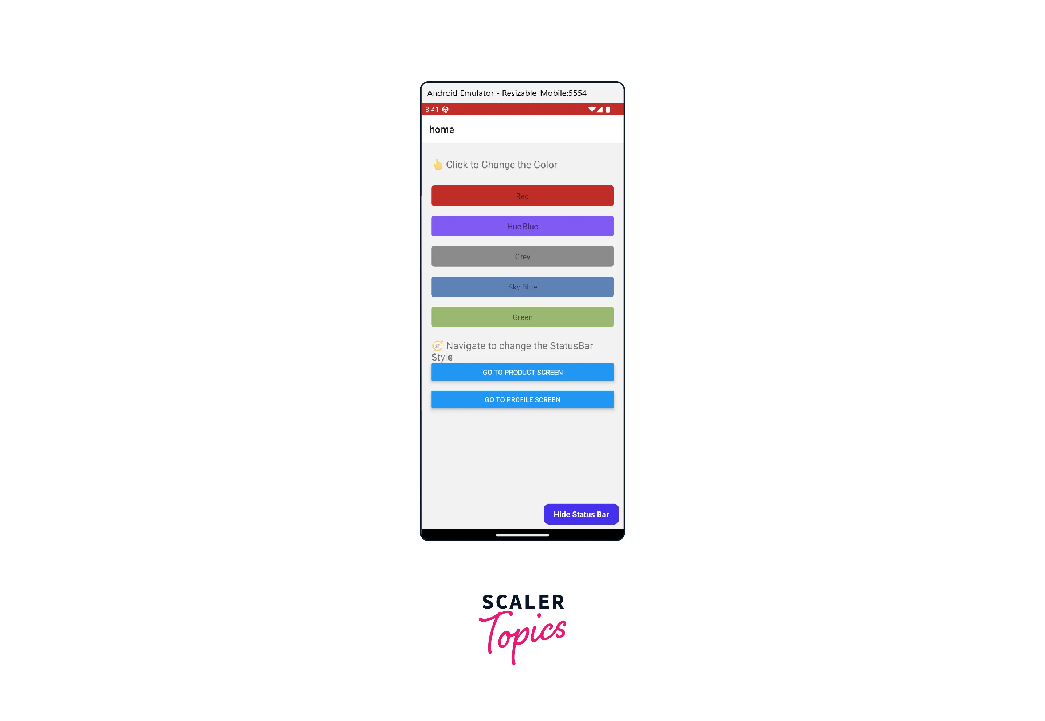 React Native StatusBar Scaler Topics