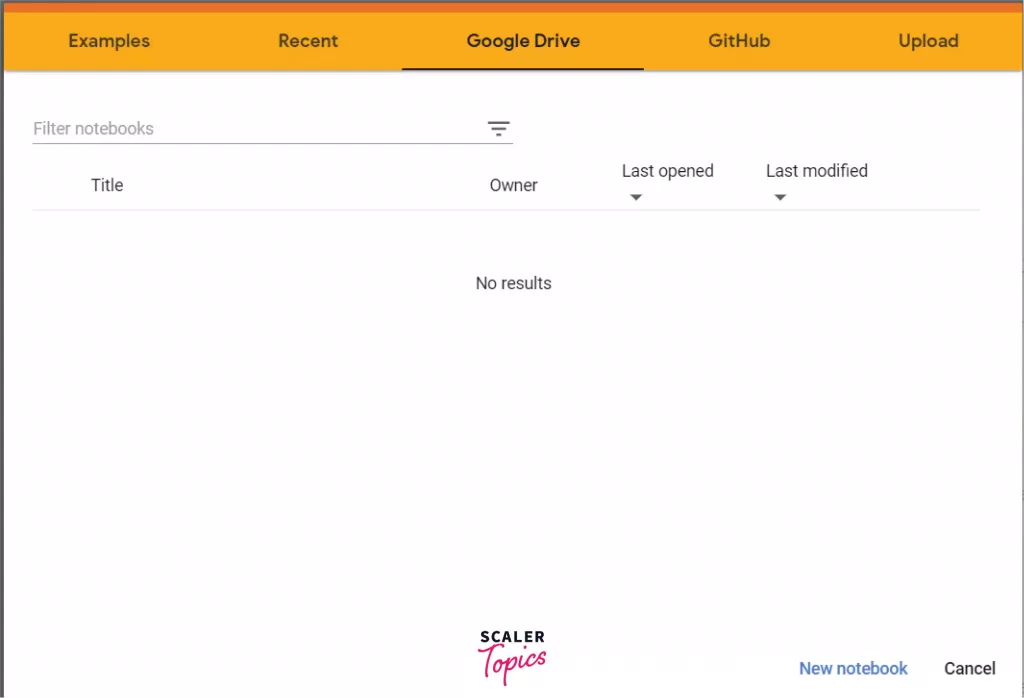 Google Drive Tab - Google Colab