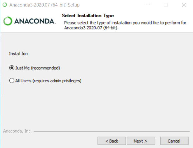 Installing anaconda navigator on windows