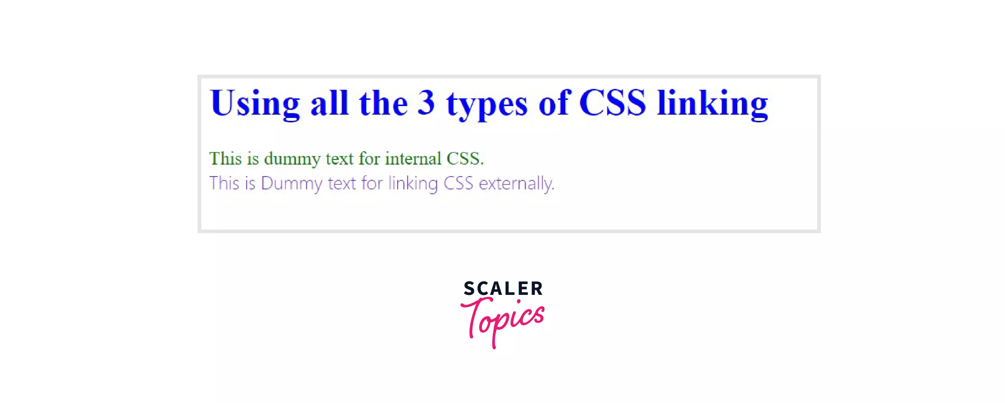 Adding All The Three Types of CSS example 2