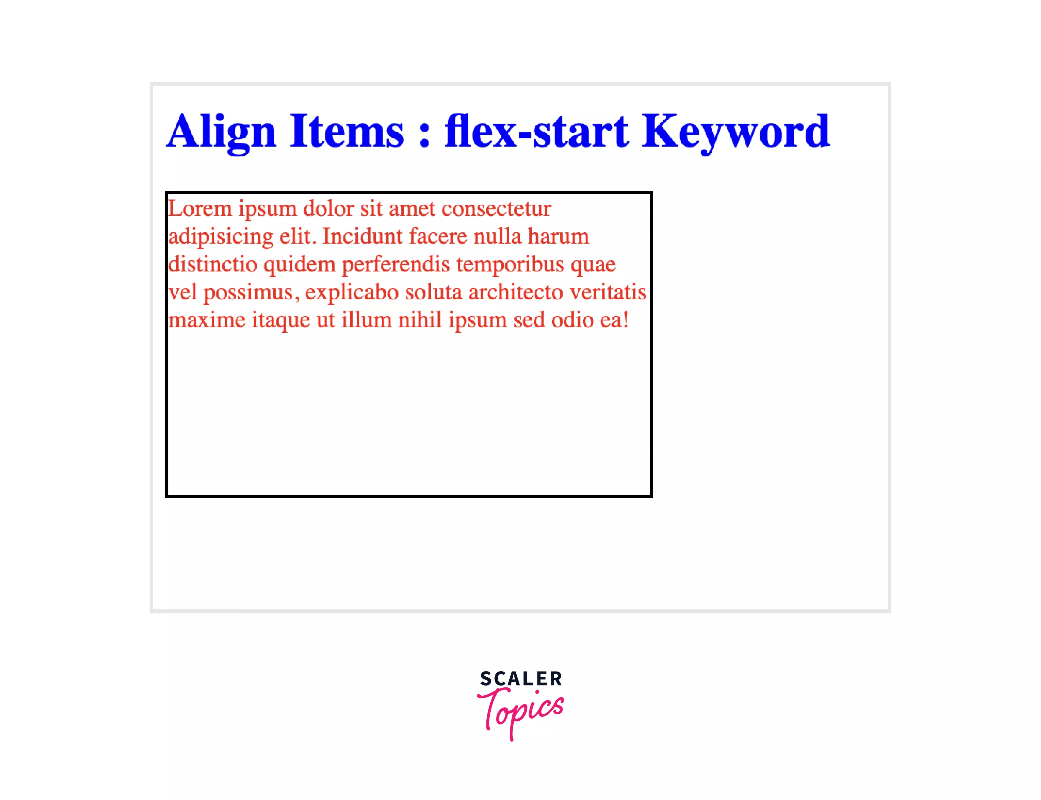 align-items flex-start keyword