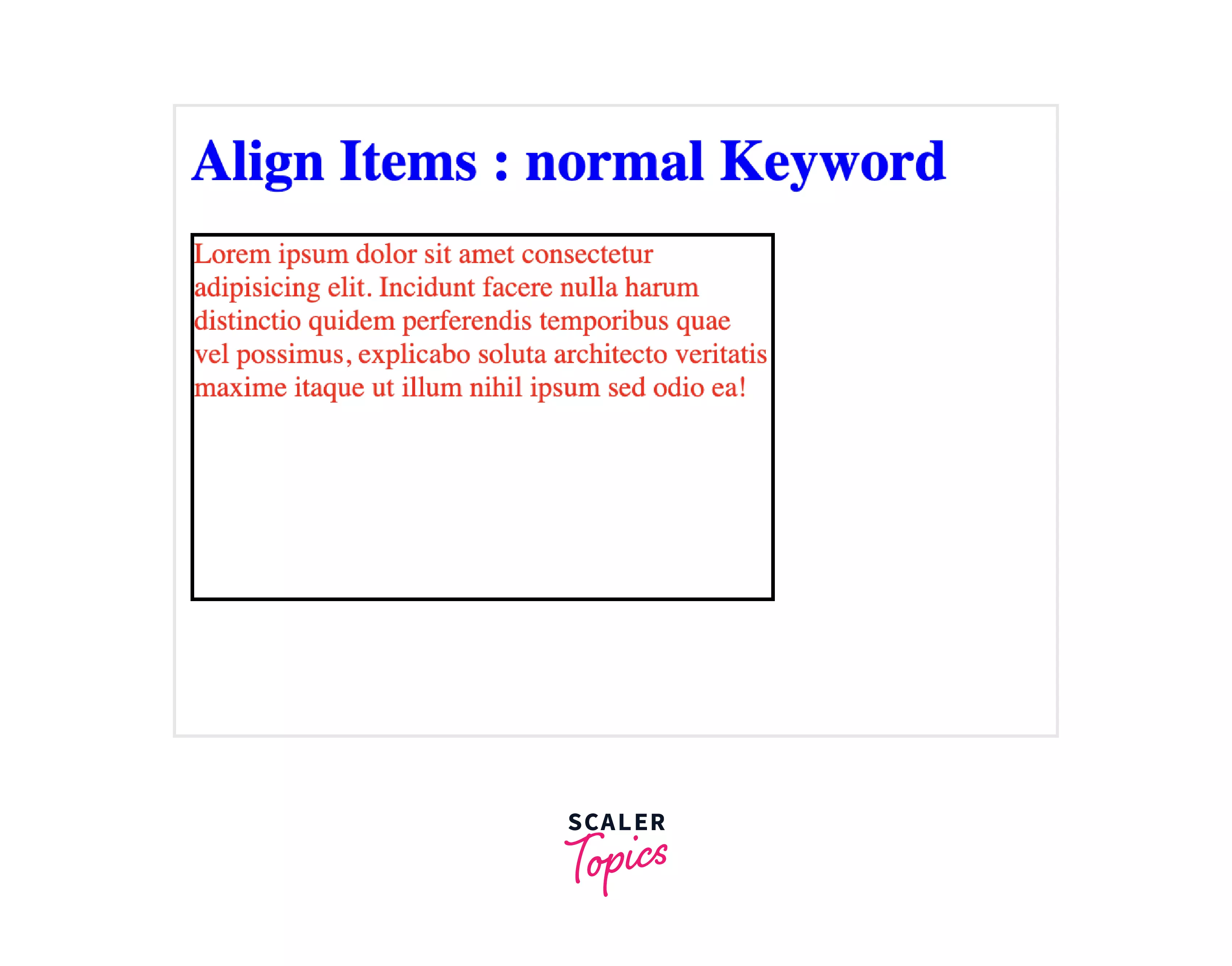 align-items normal keyword