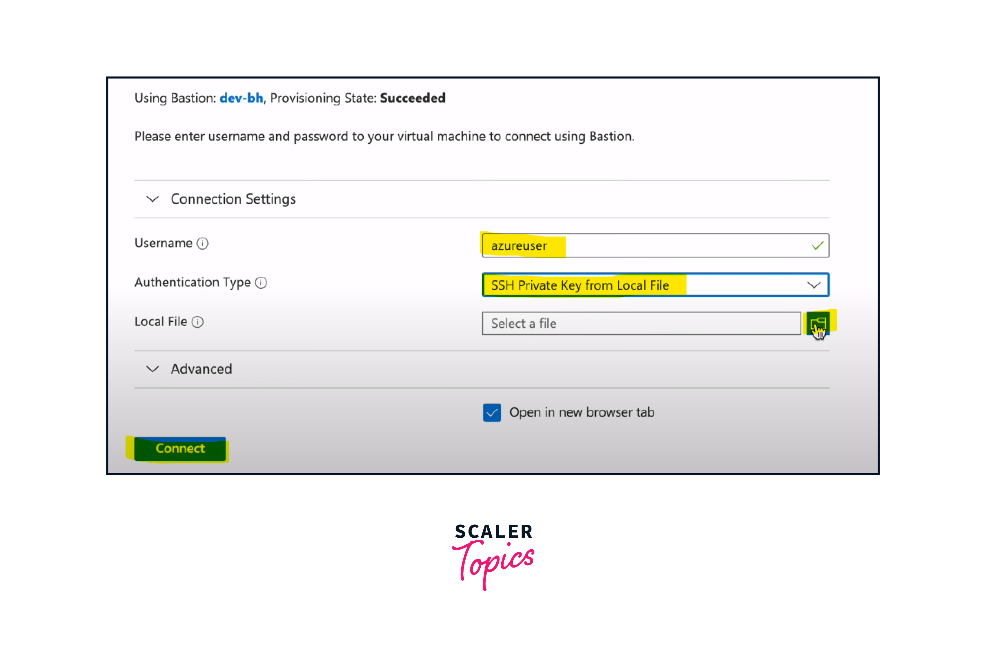 authentication of vm in azure