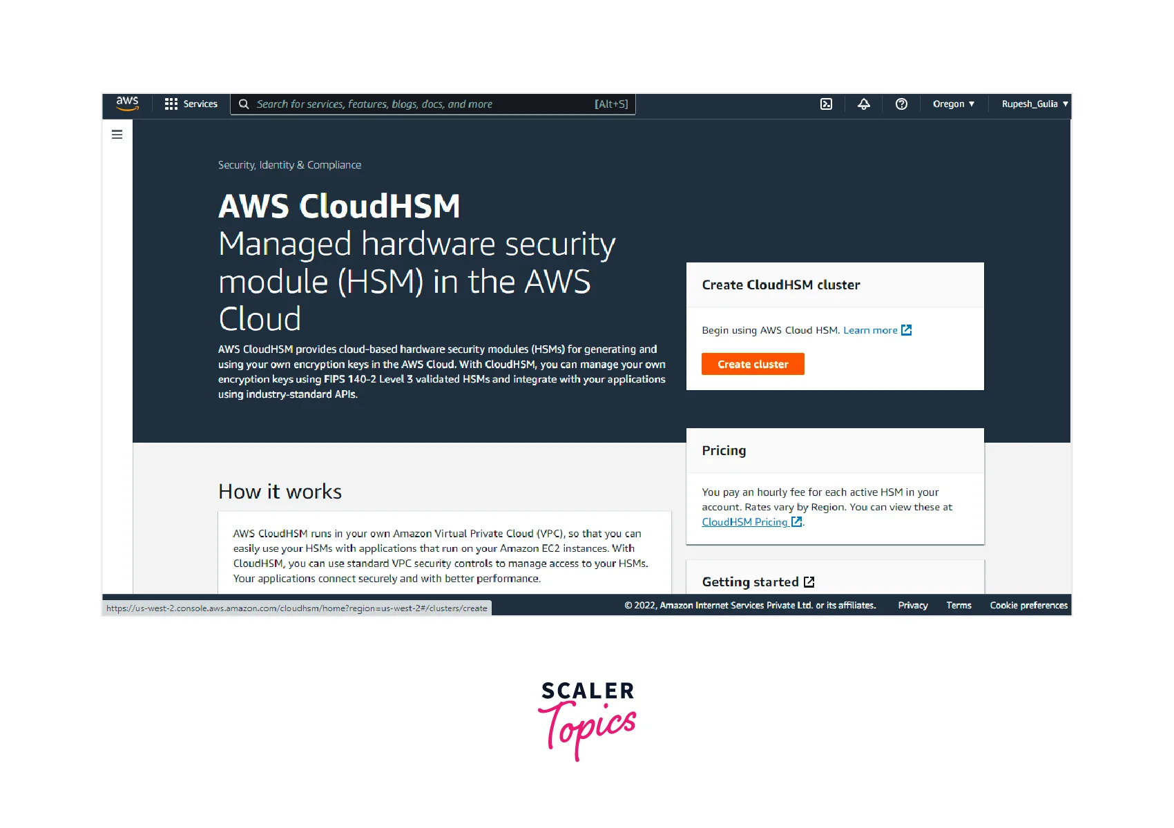 aws cloudhsm from aws management console