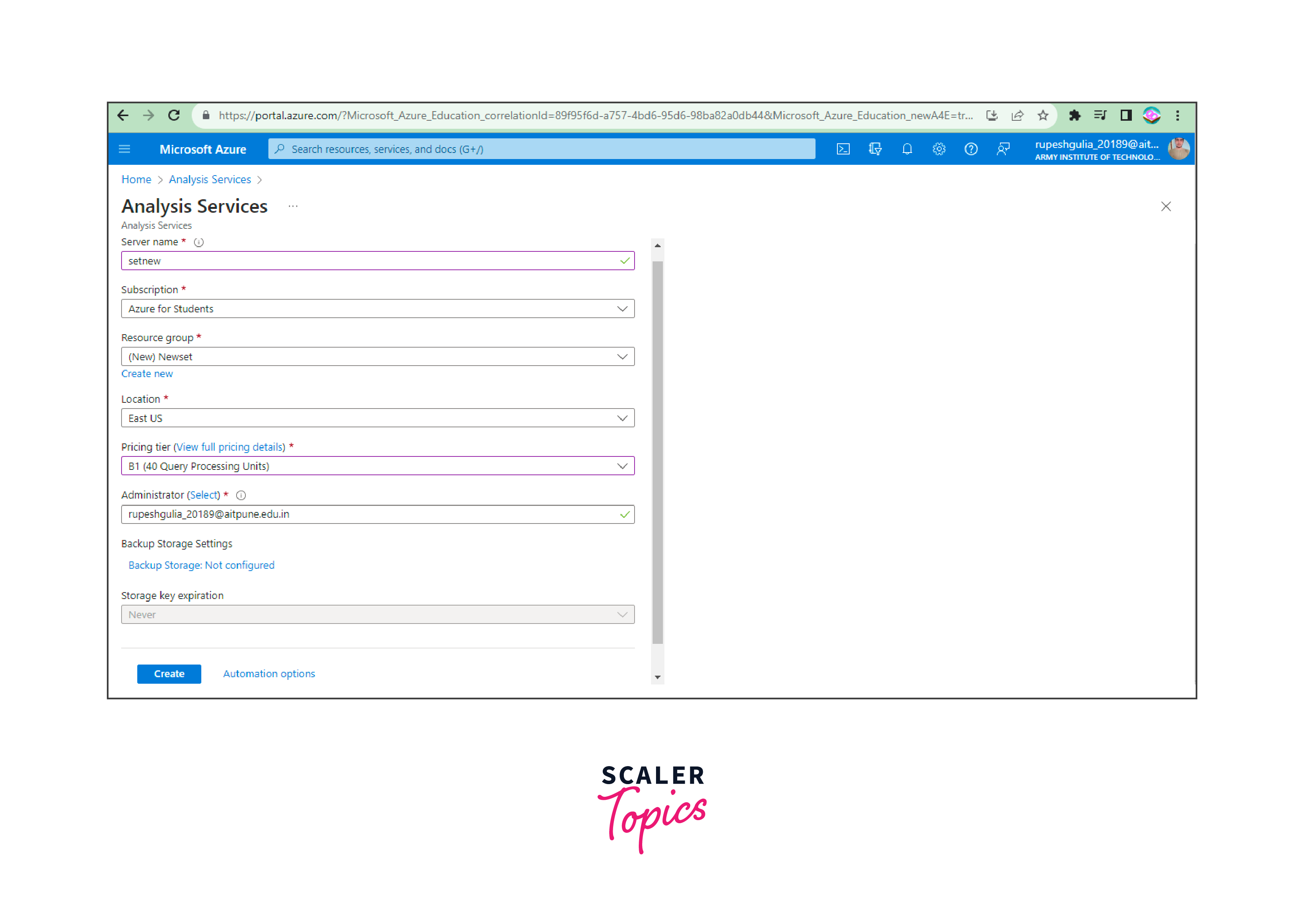 Getting Started With Azure Analysis Services Scaler Topics