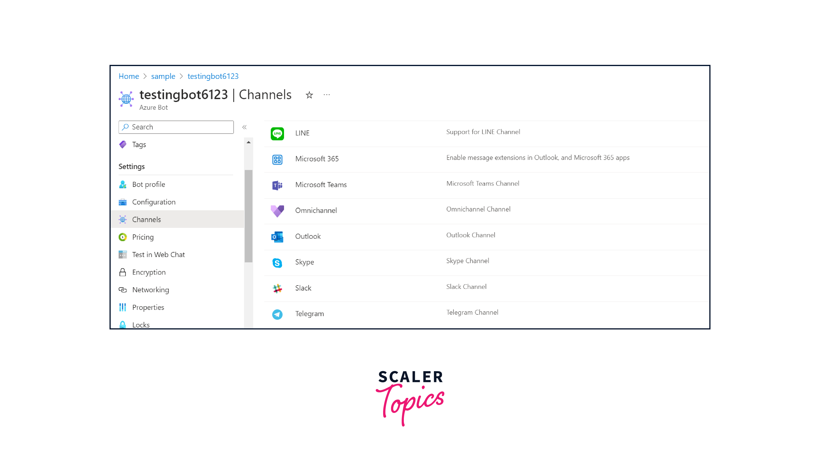 channels in azure bot