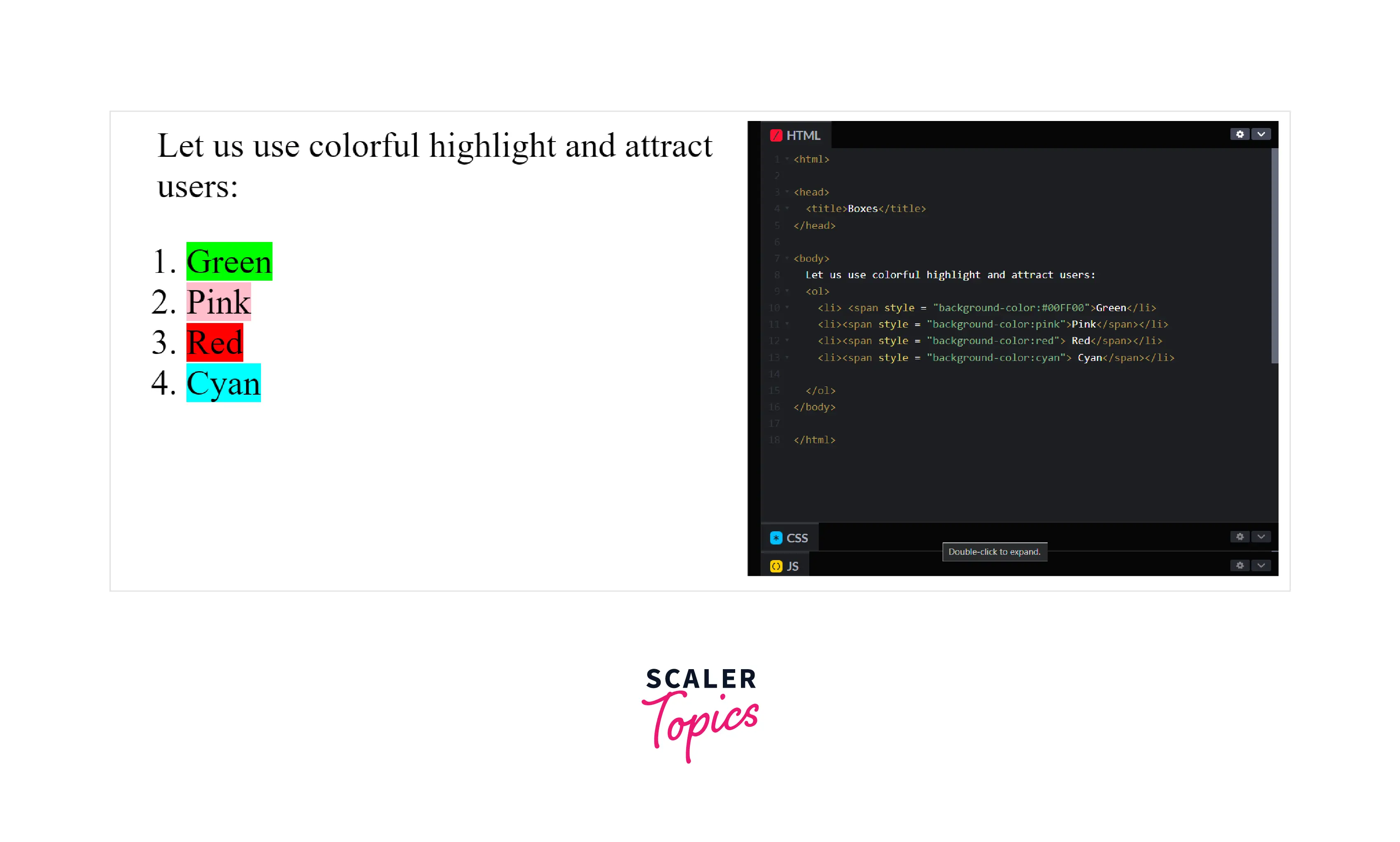 How to Highlight Text in Color Using HTML and CSS? - Scaler Topics