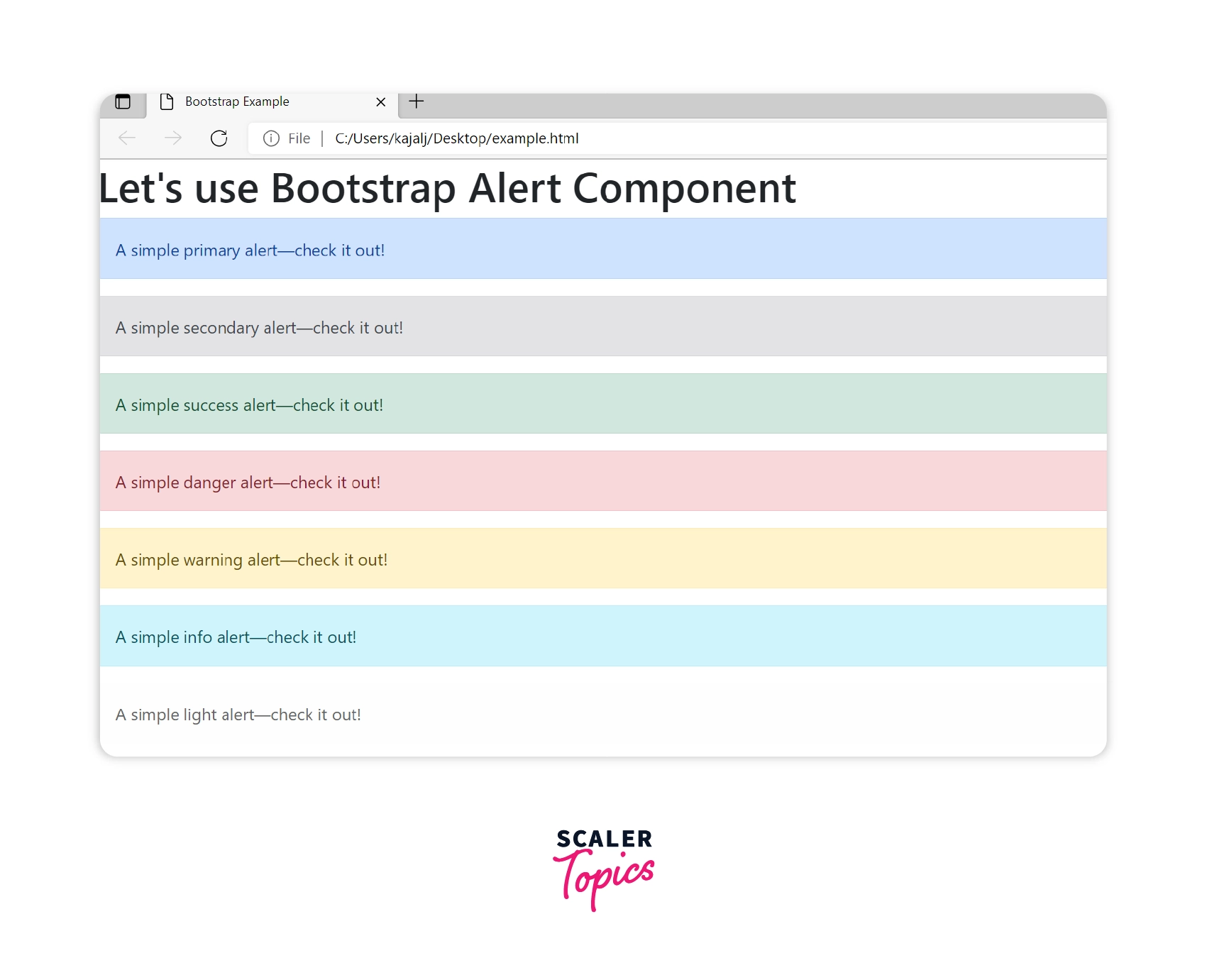 bootstrap Alert component
