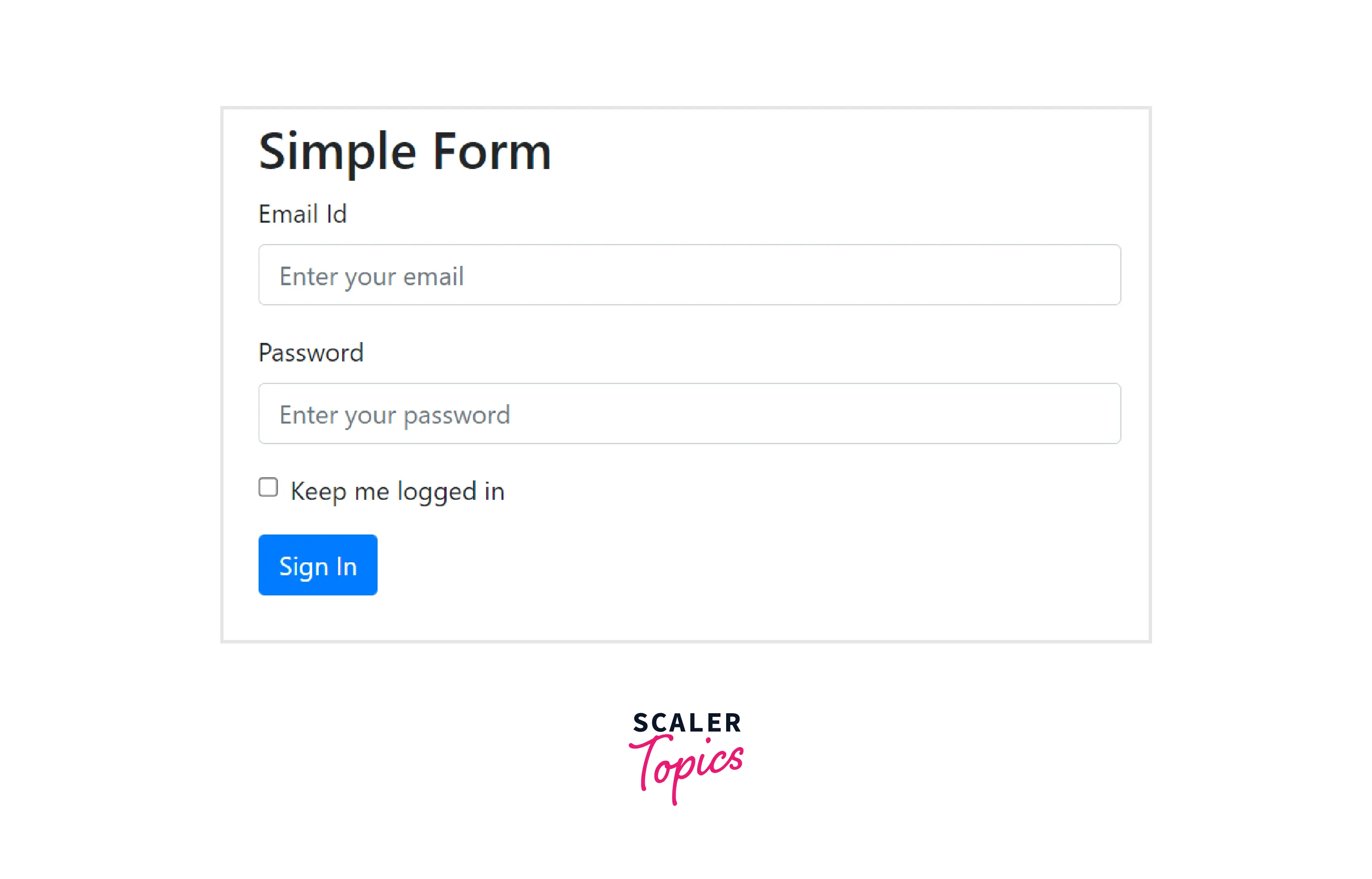 Forms Example Output