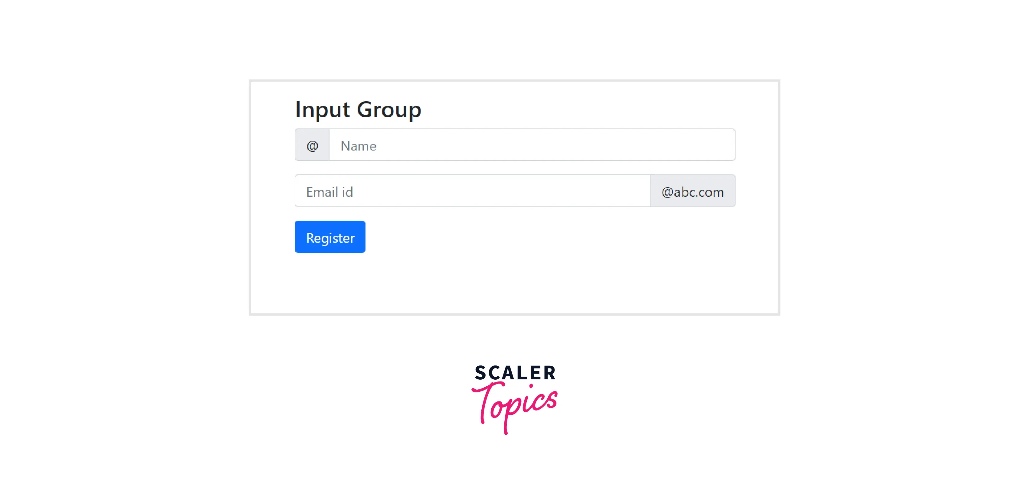 Input Group Example Output