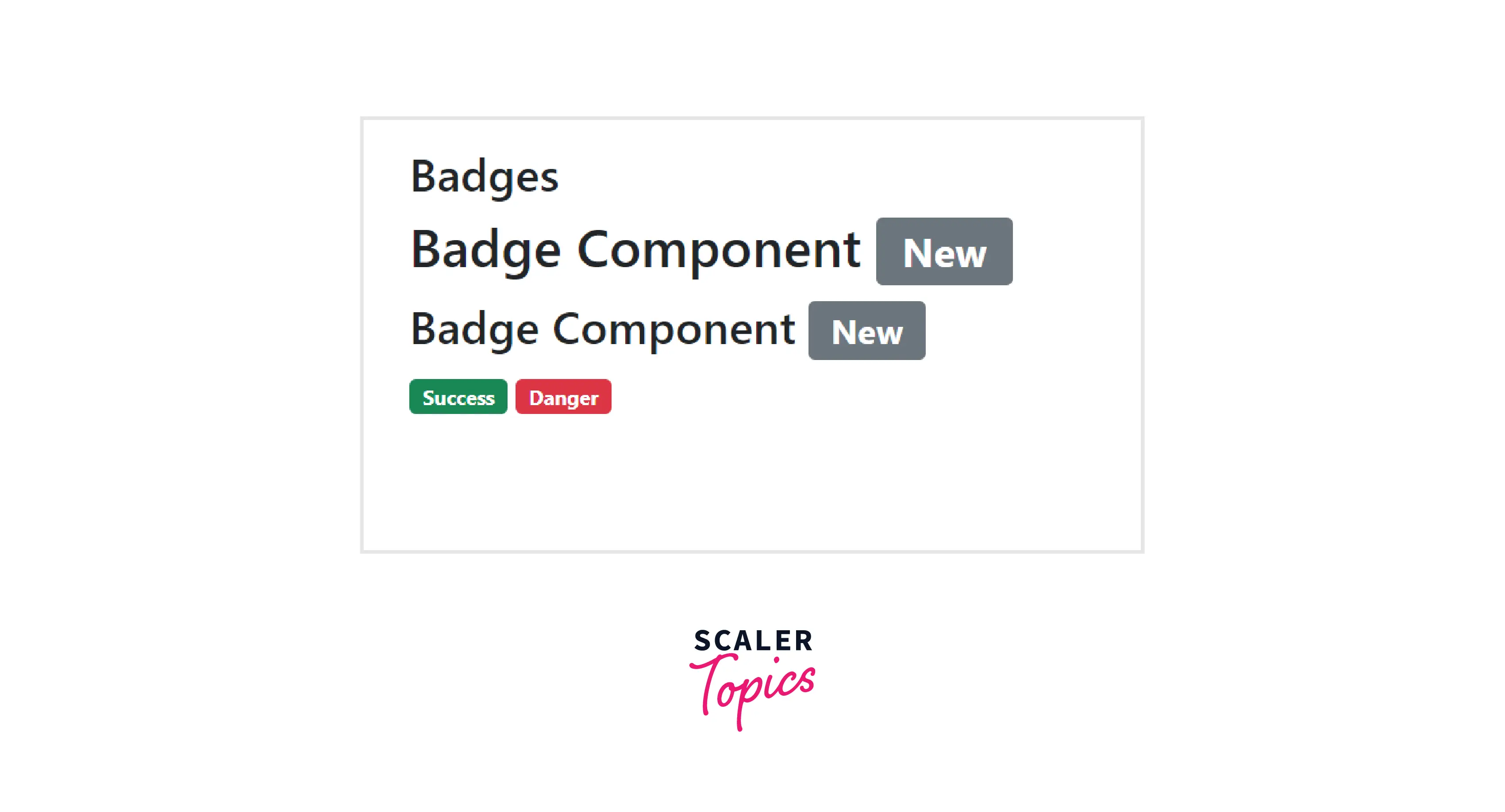 badges example output