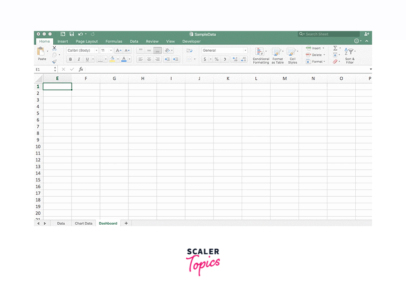 building chart in excel