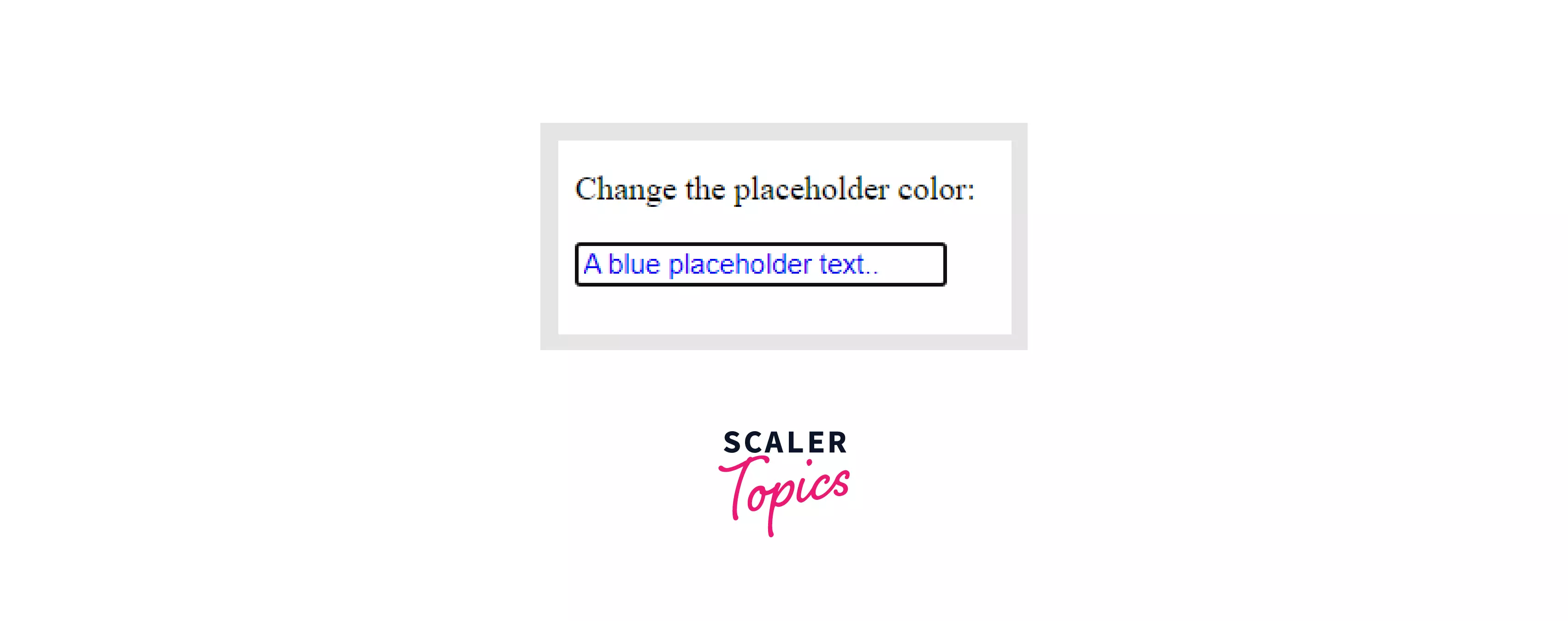 change the placeholder color