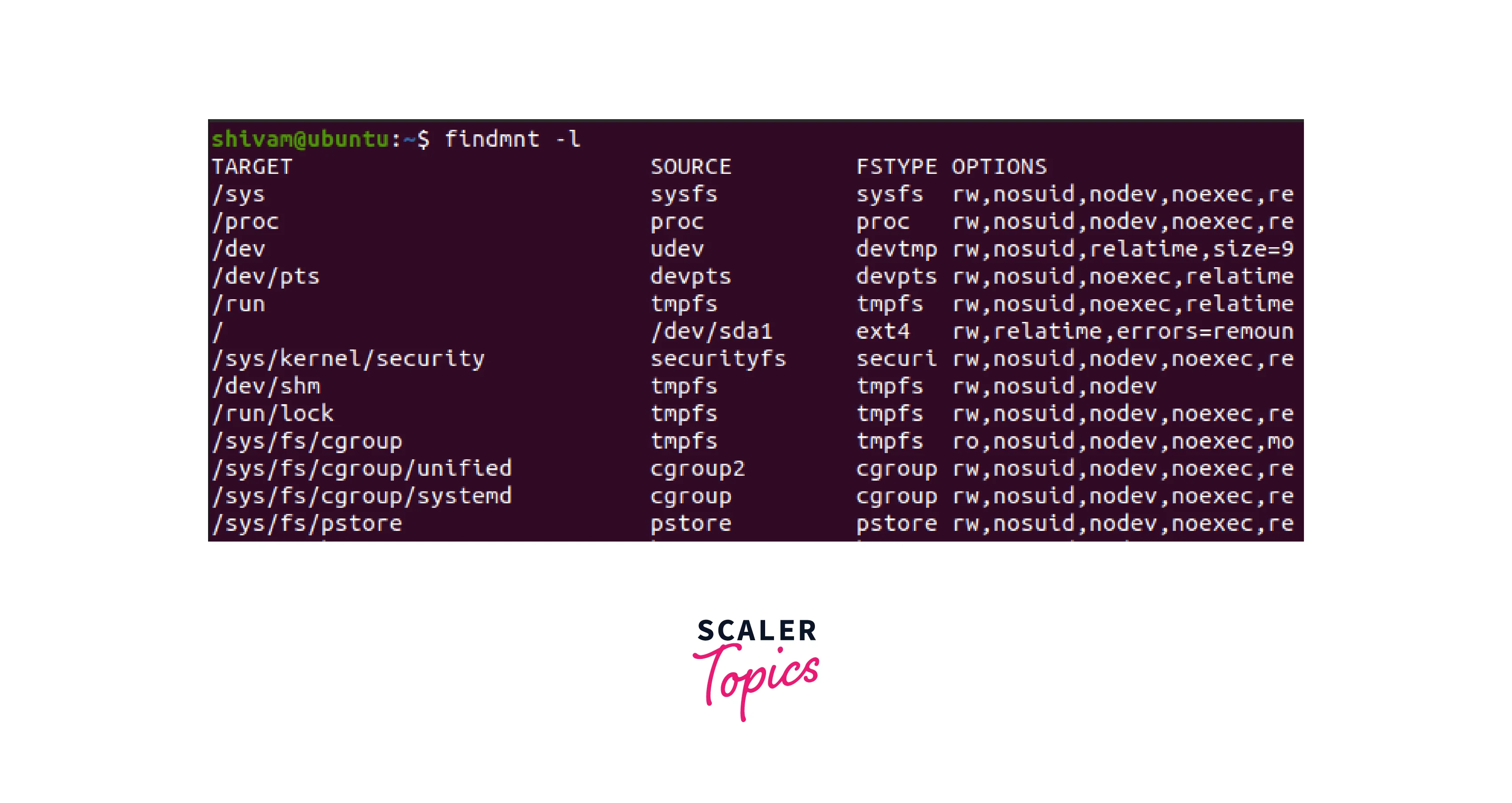 How to Check the Mount Points in Linux? Scaler Topics