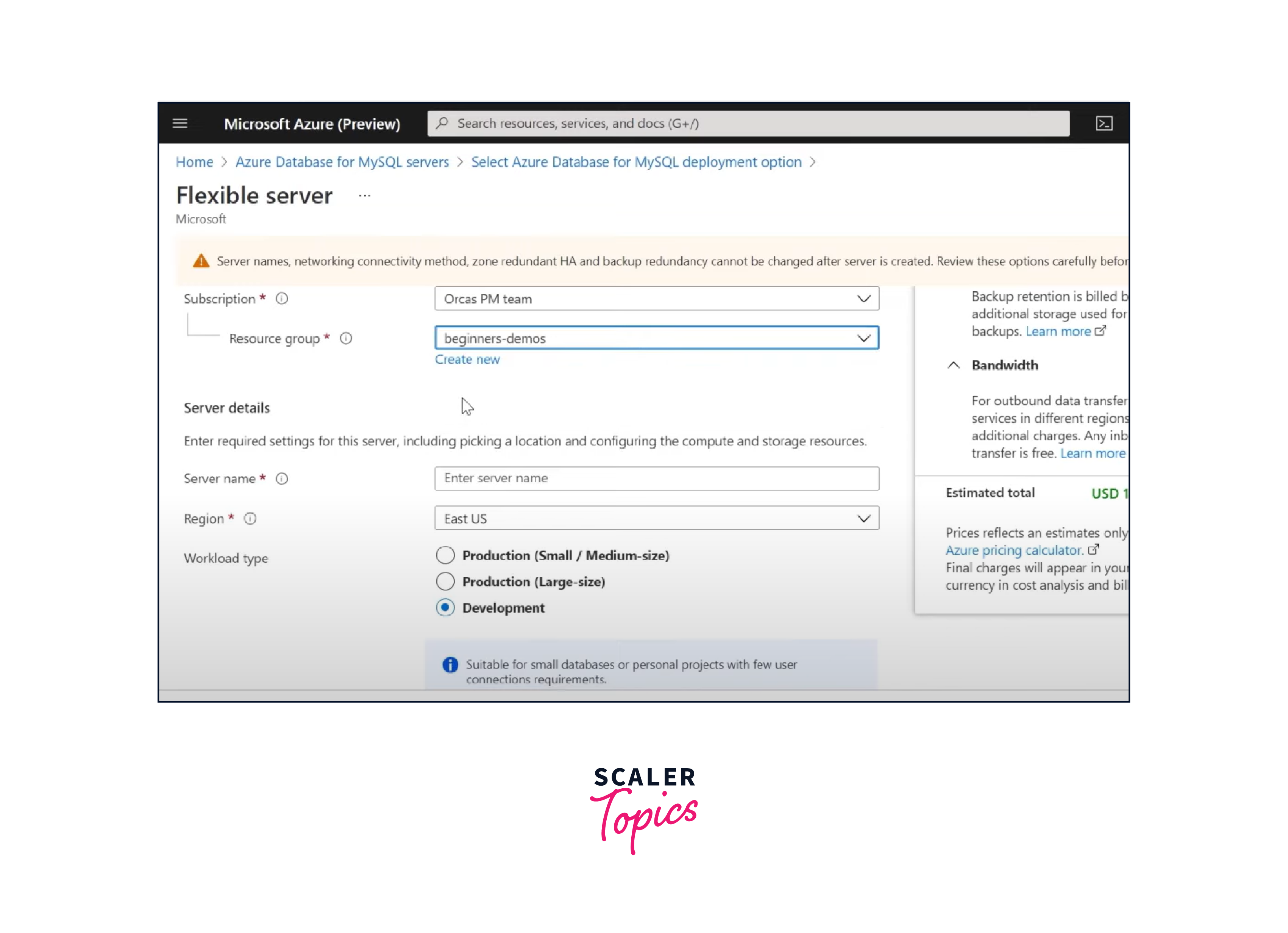 configure the basic settings for your mysql database