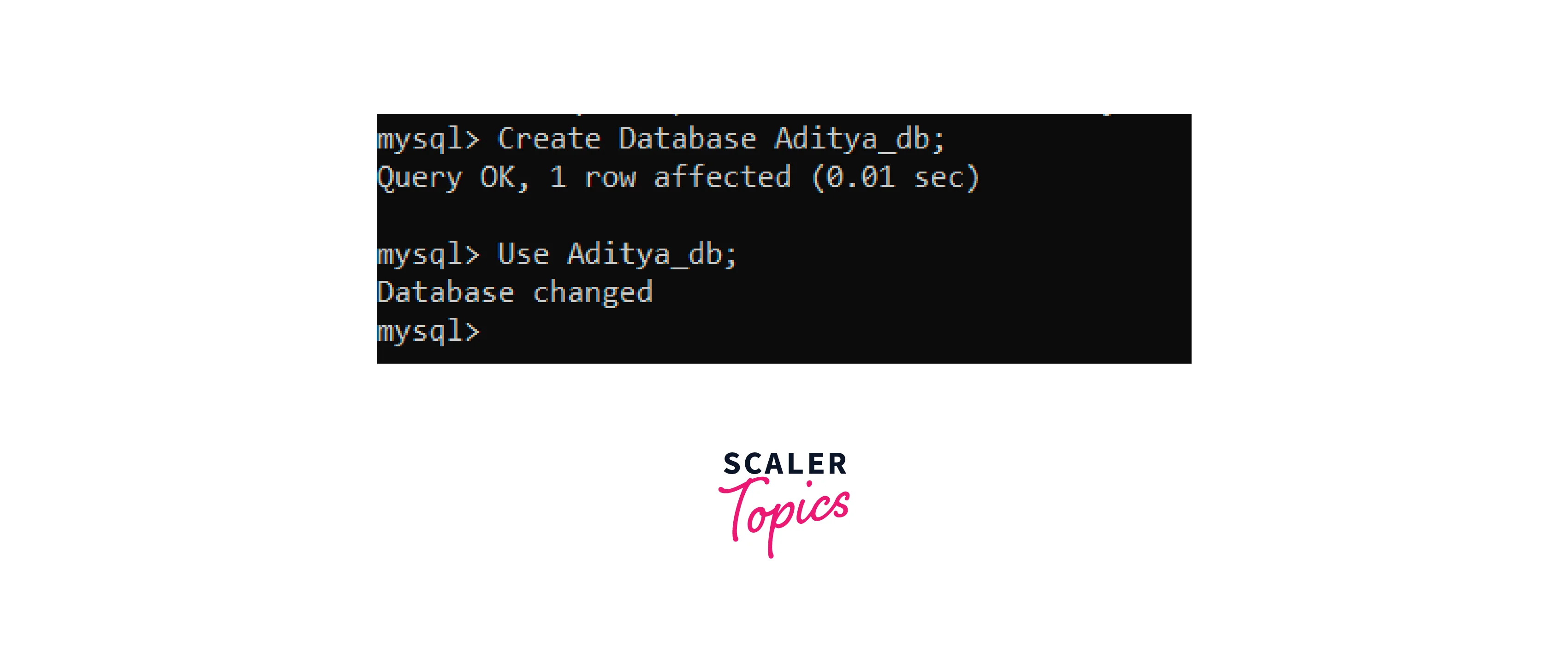 create a database from the command line