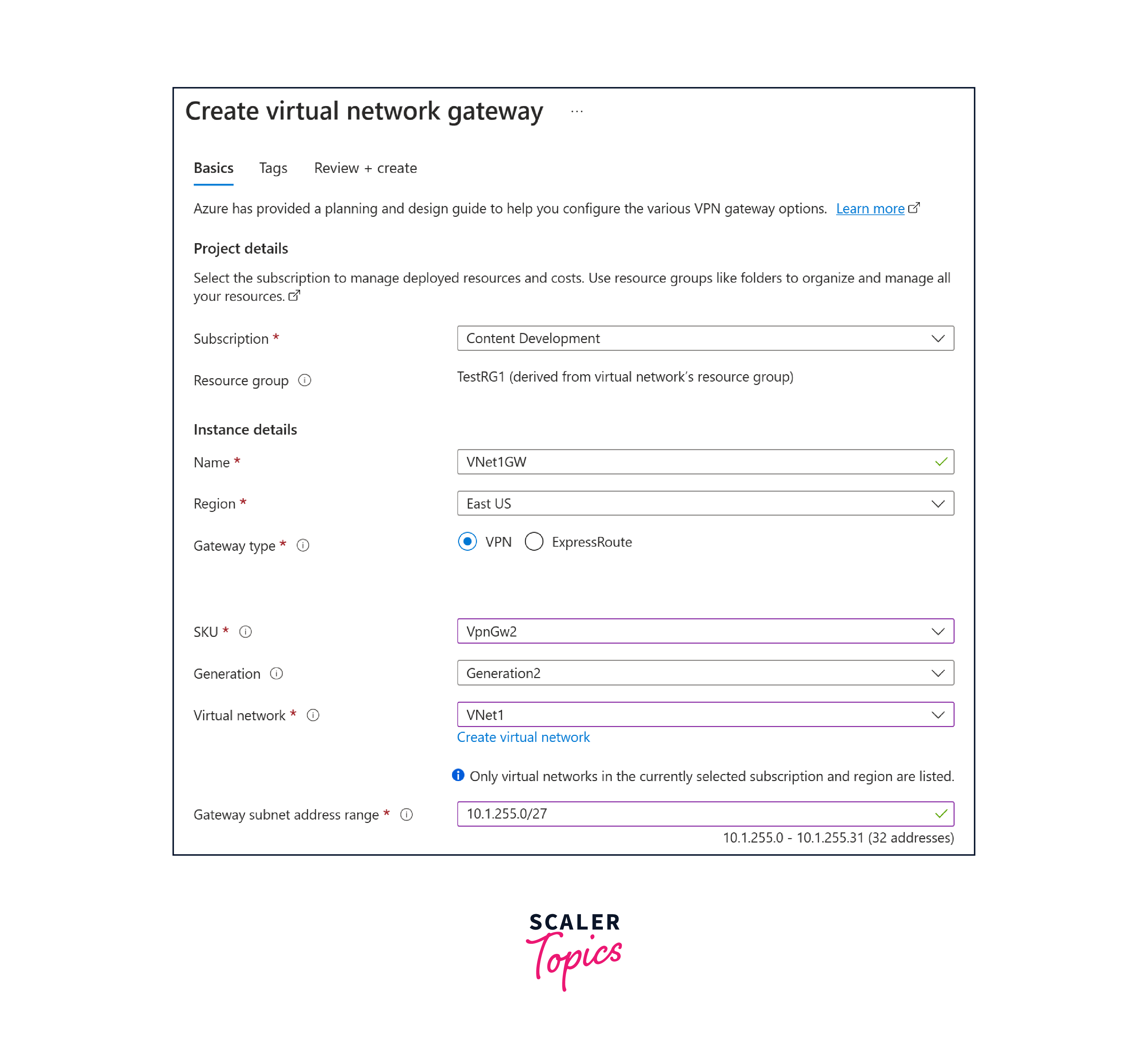 Create a VPN Gateway-2