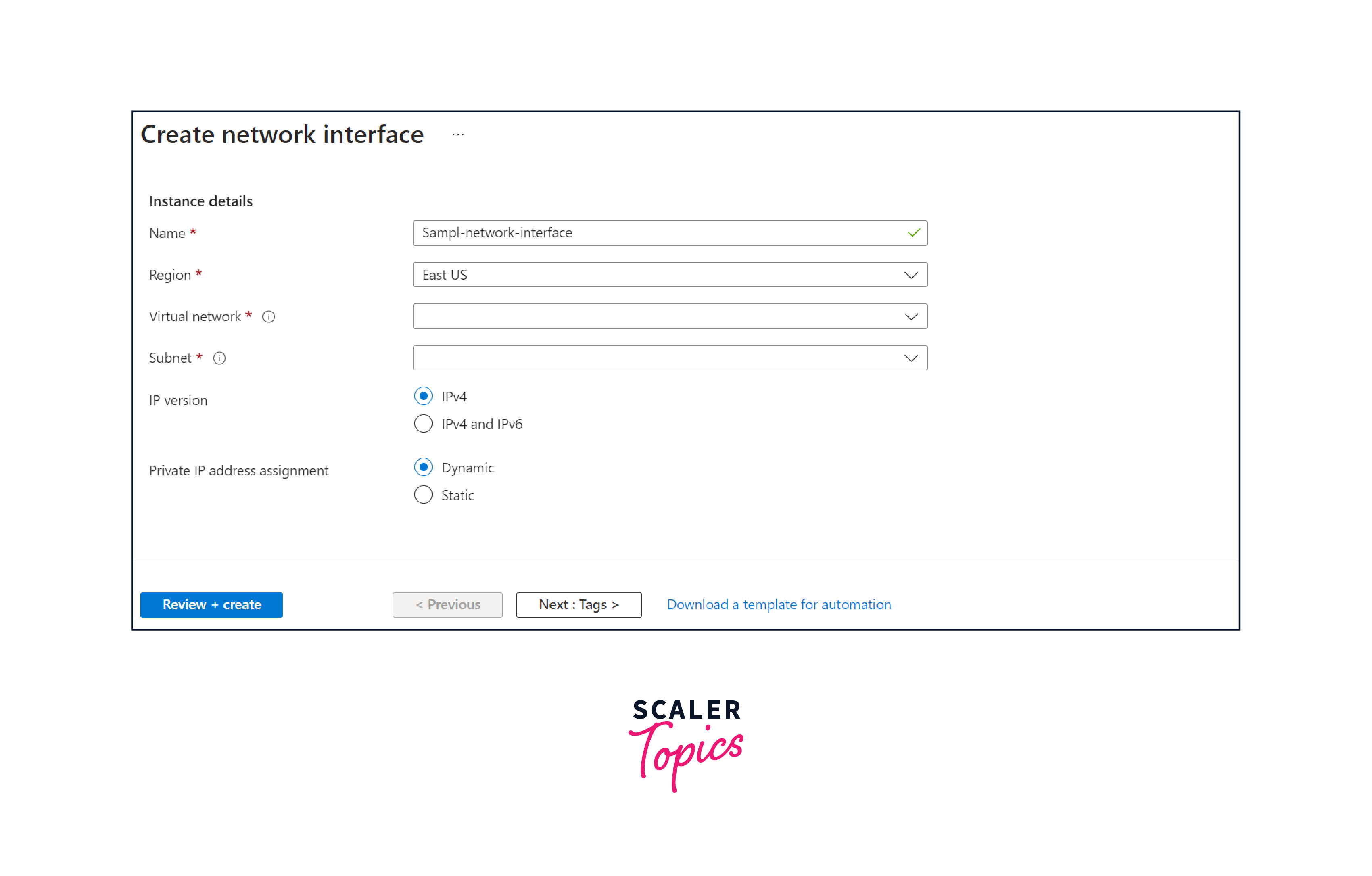 Create network interface