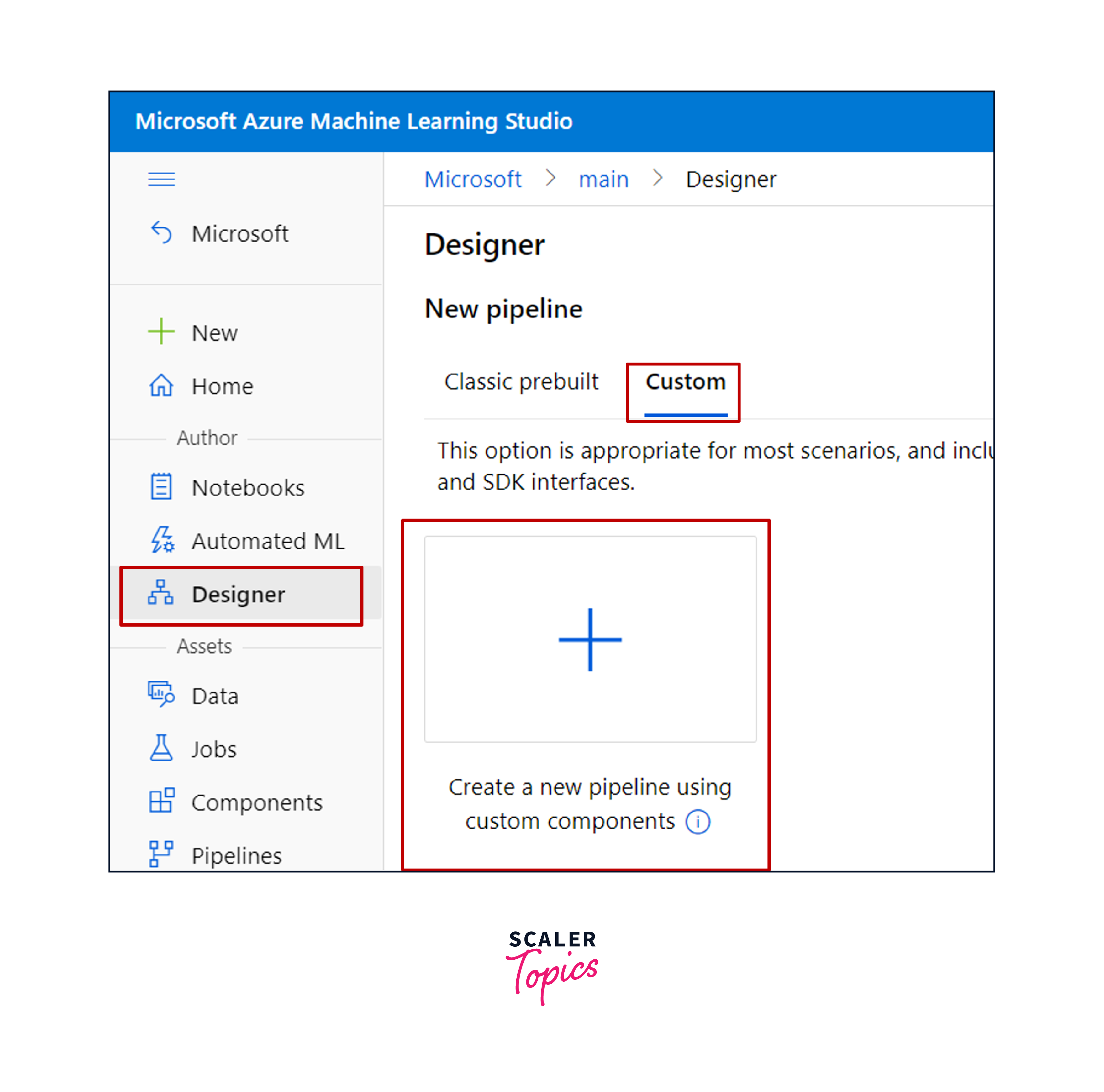 create a pipeline using registered component