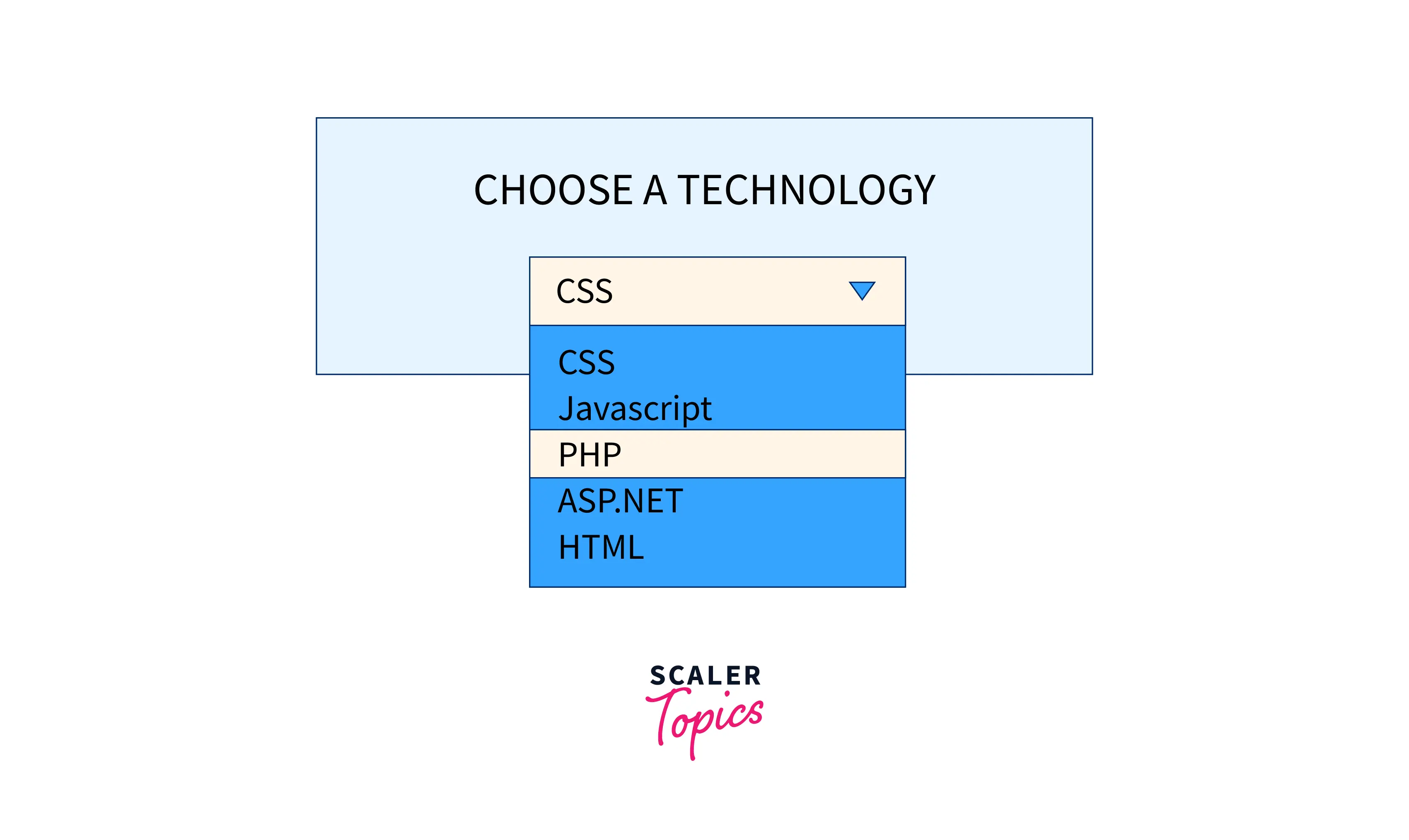 html forms dropdown box