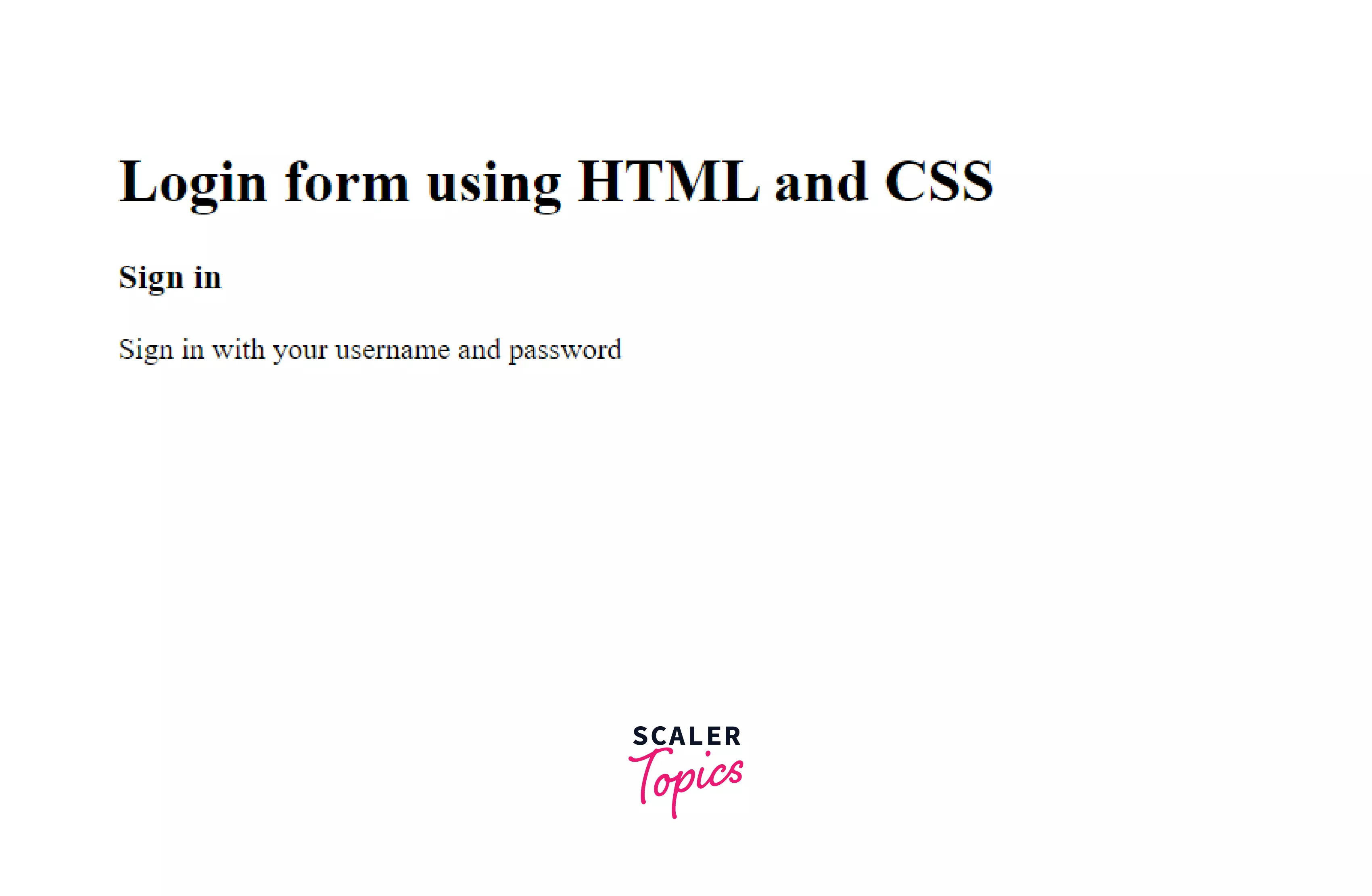 Creating the signin page structure with HTML