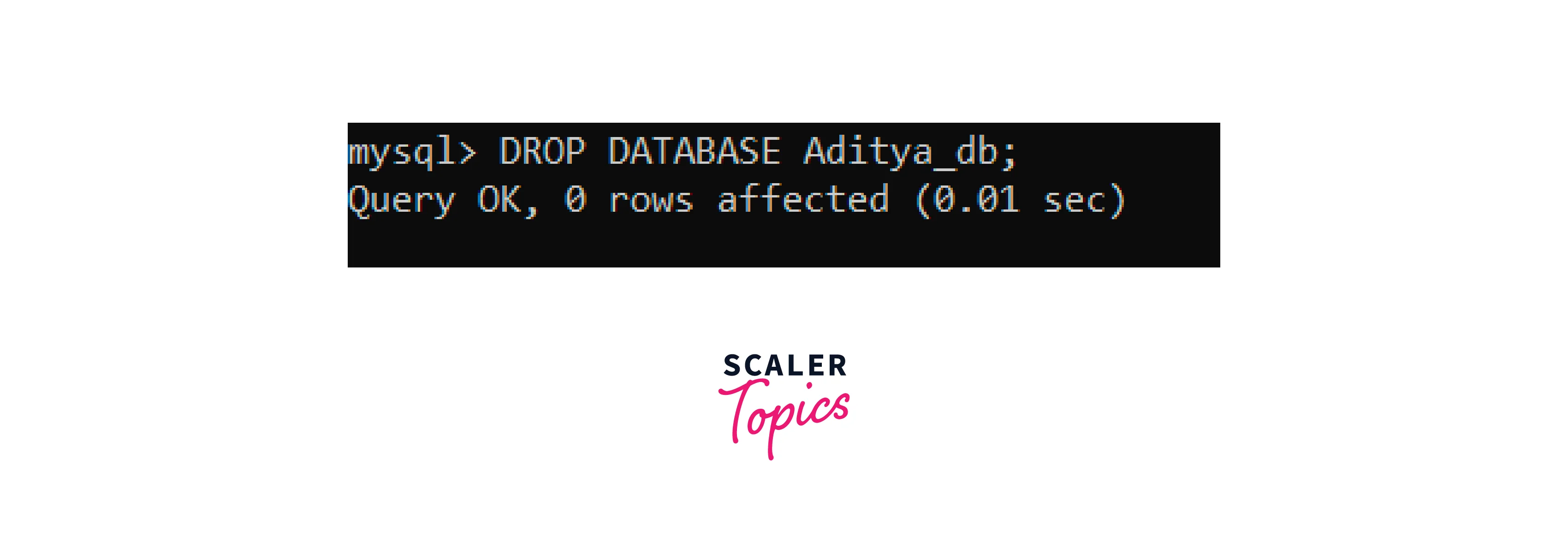 delete a mysql database from the command line