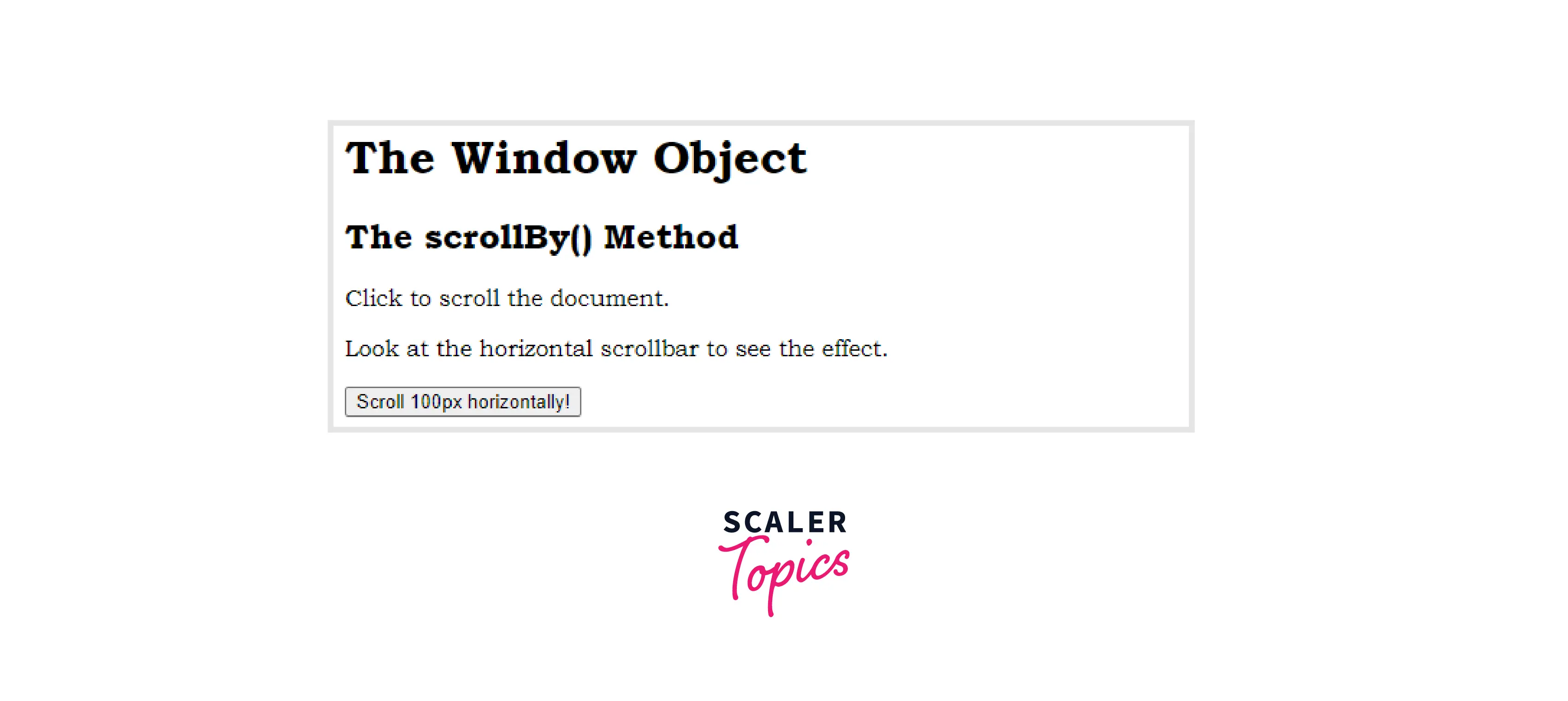 Example for scrollBy