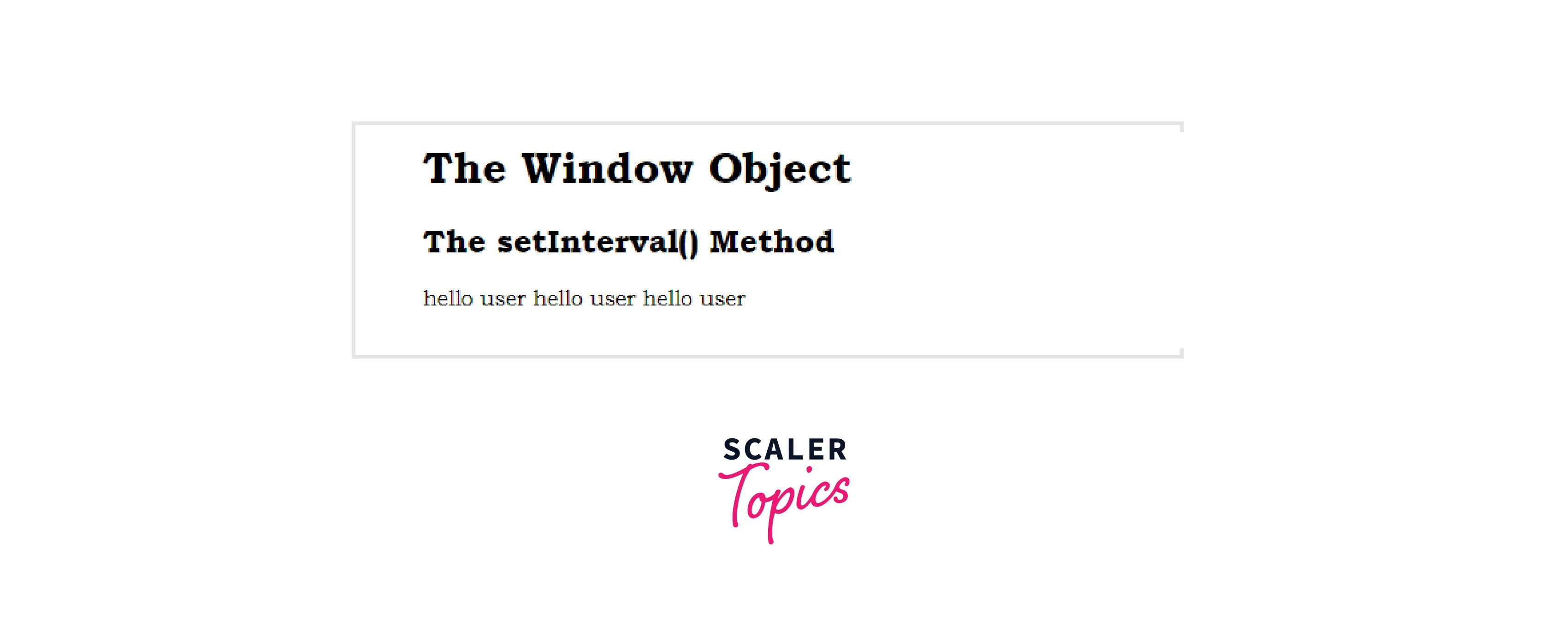 Example for setInterval