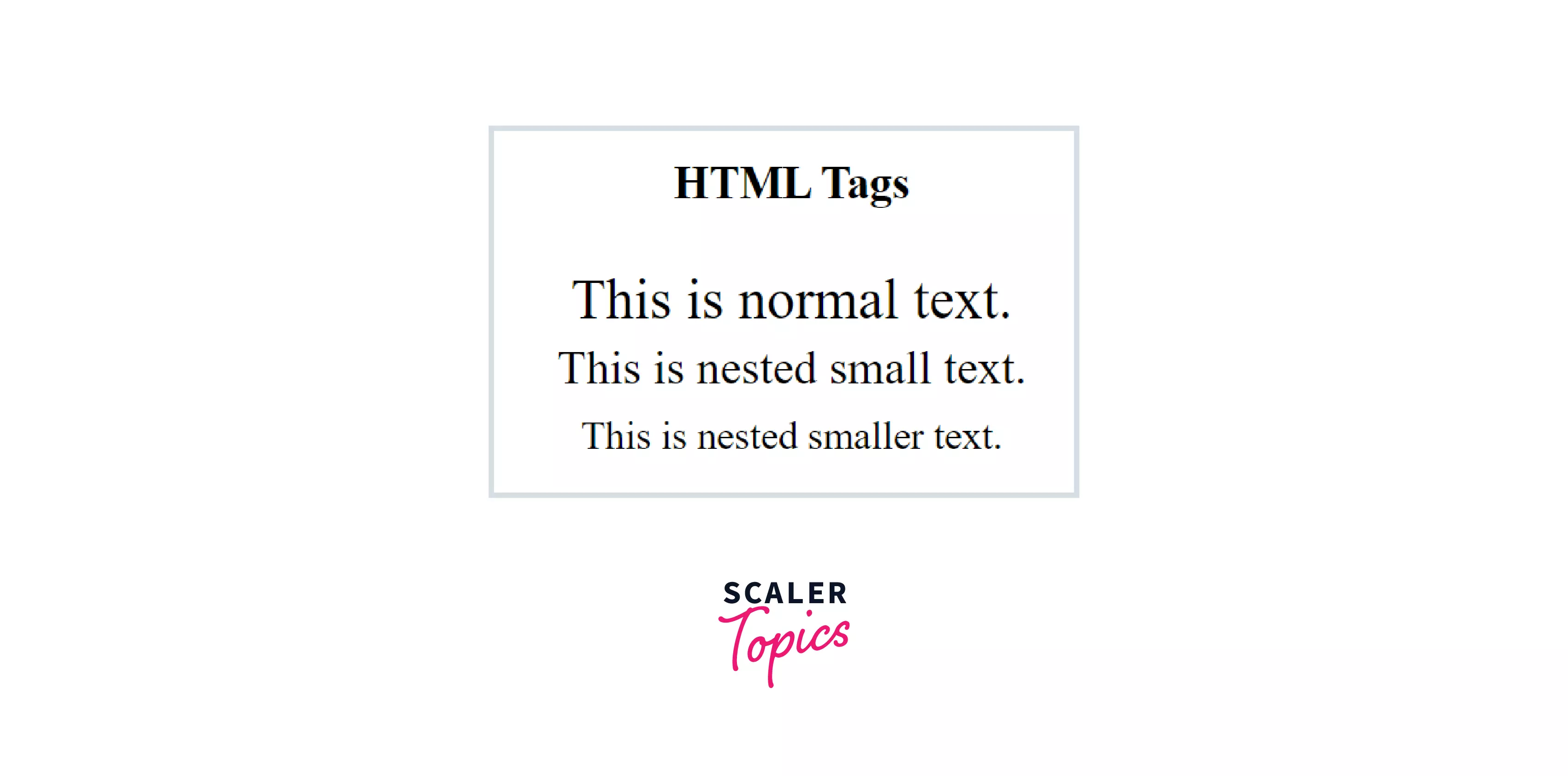 Example of Small Tag in HTML