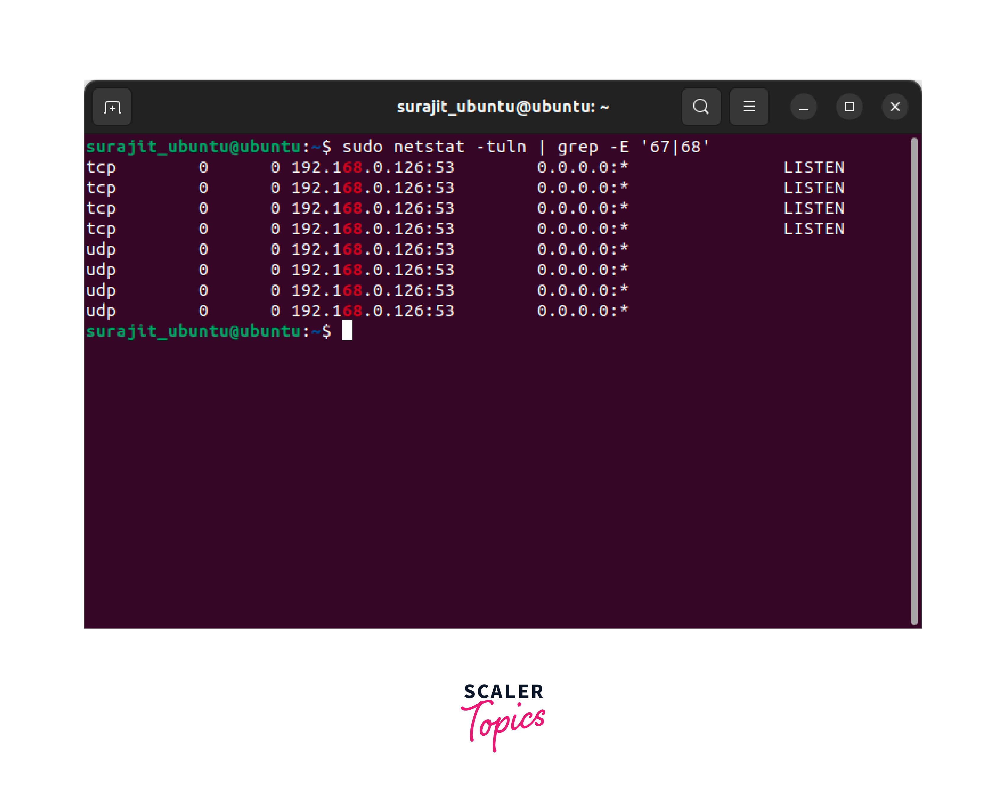 execution of command in case of port conflicts