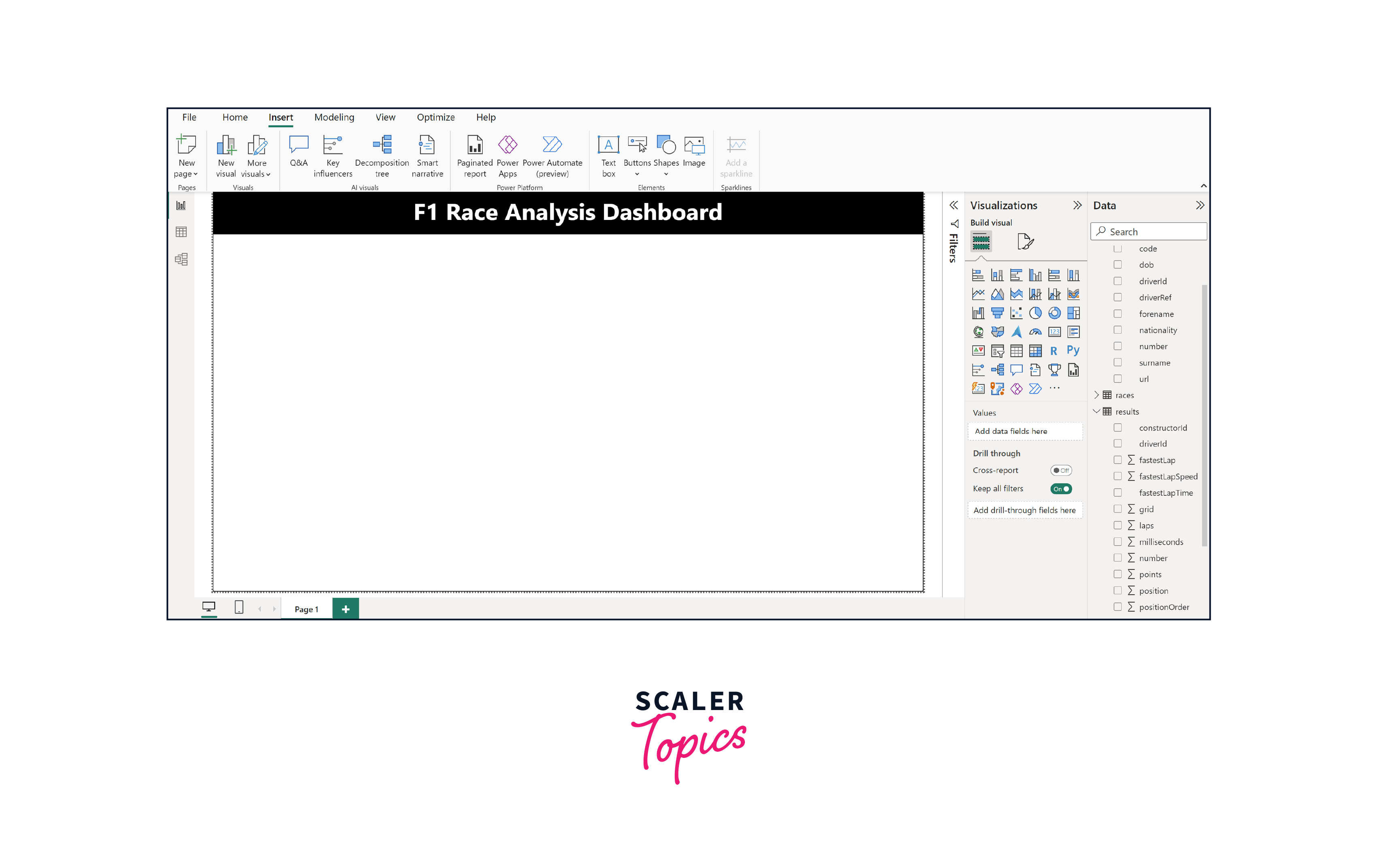 building the f1 data analysis report