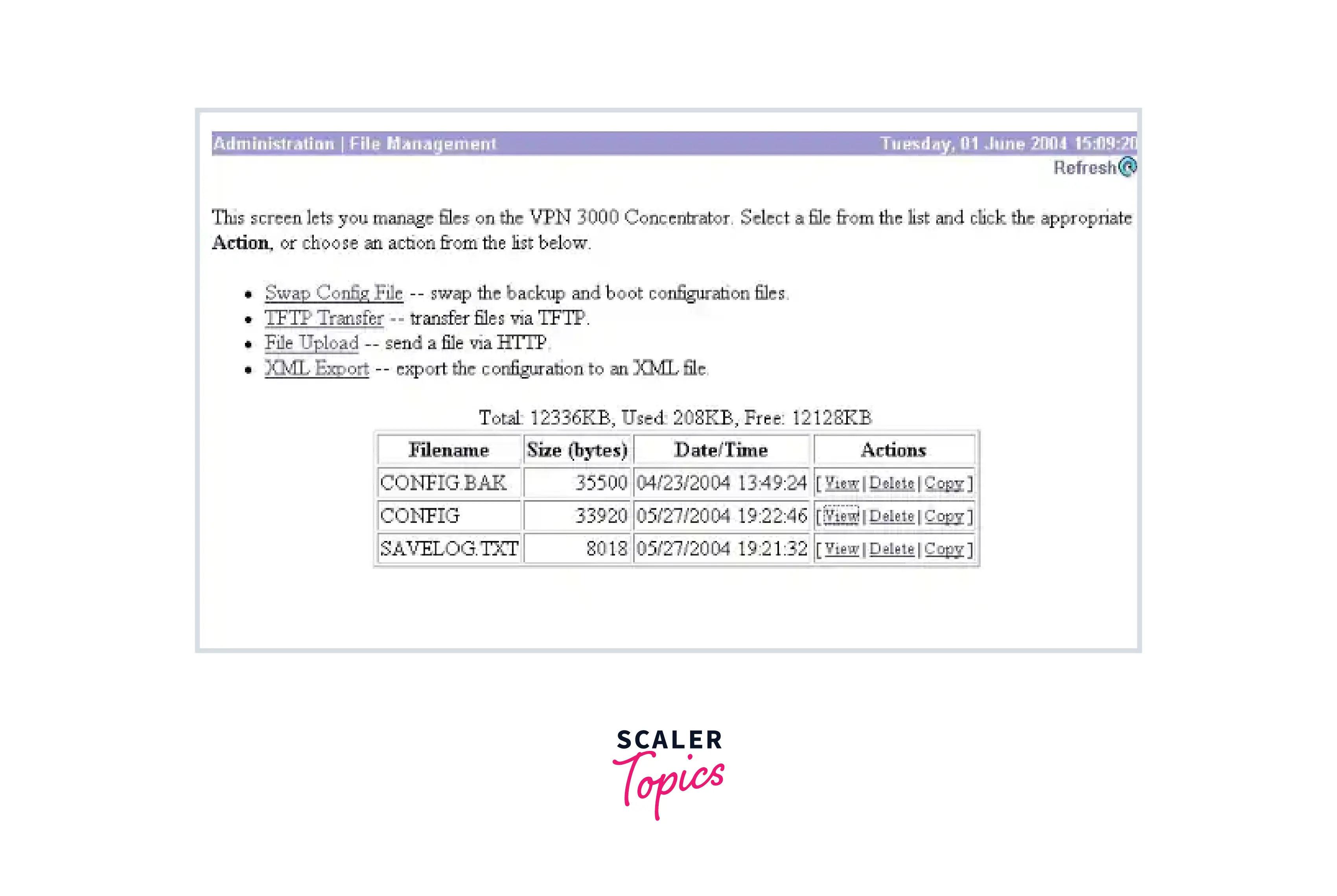 FILE MANAGEMENT CONFIG