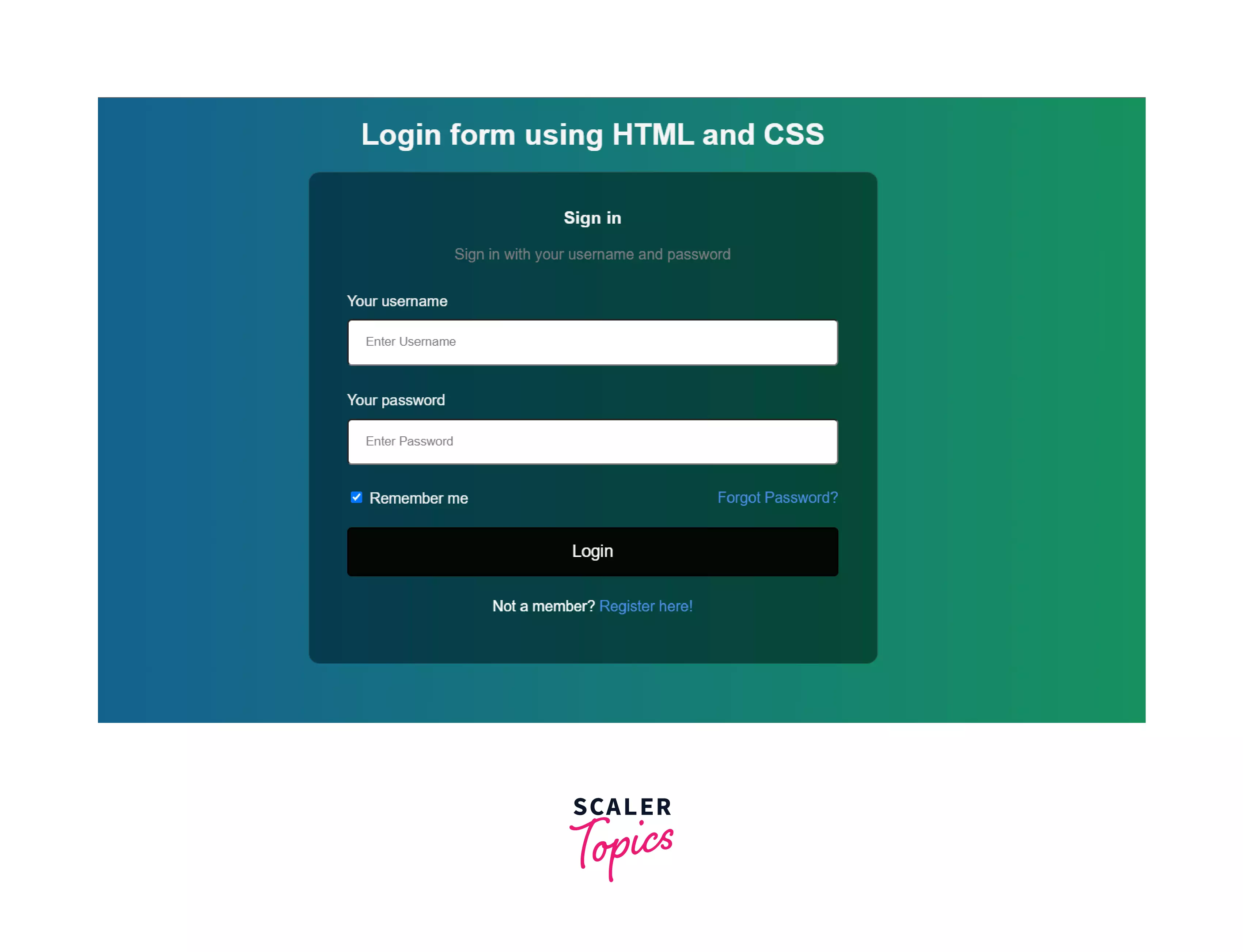 final style of the login page witn css