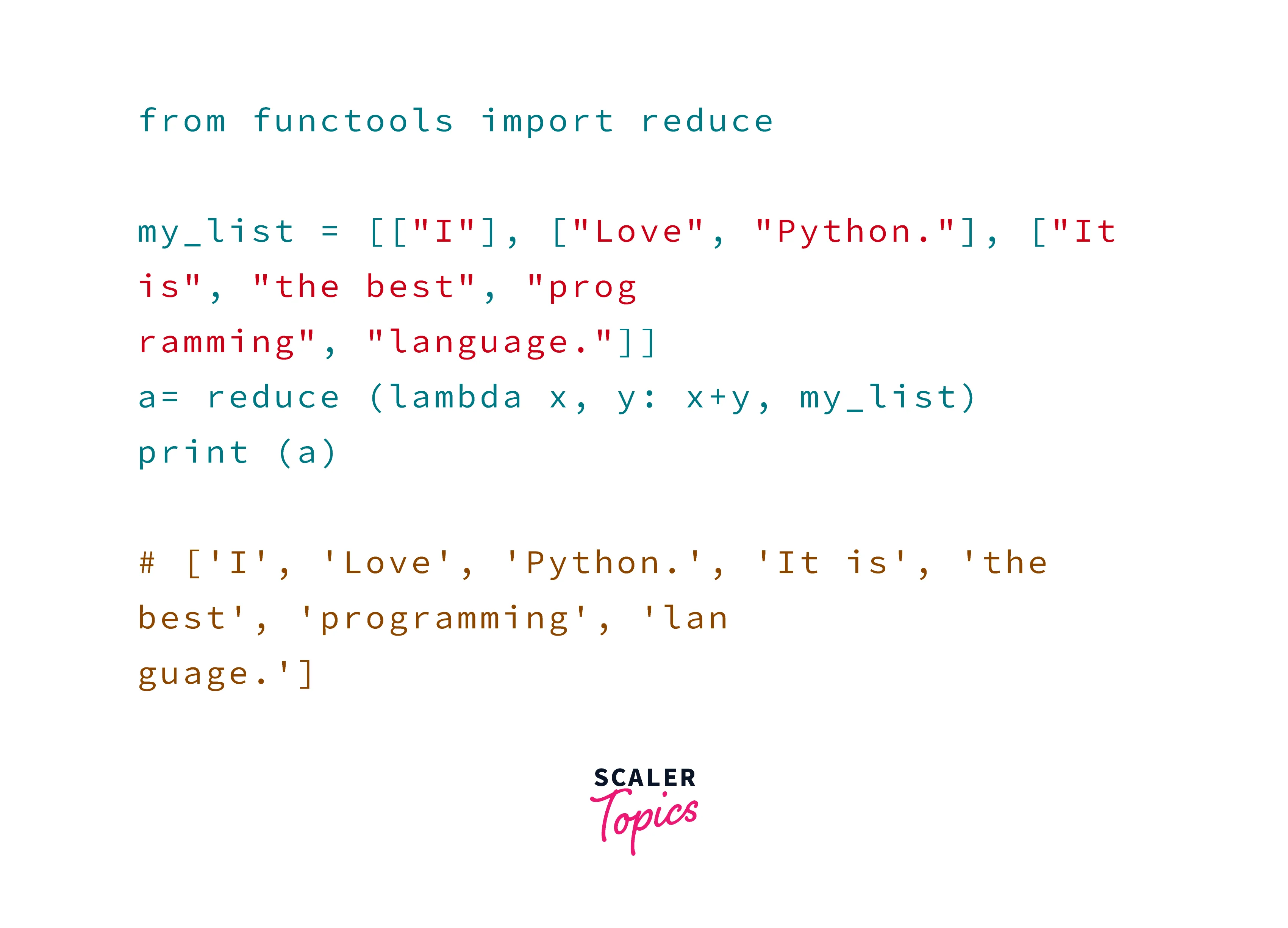 flatten list using reduce method