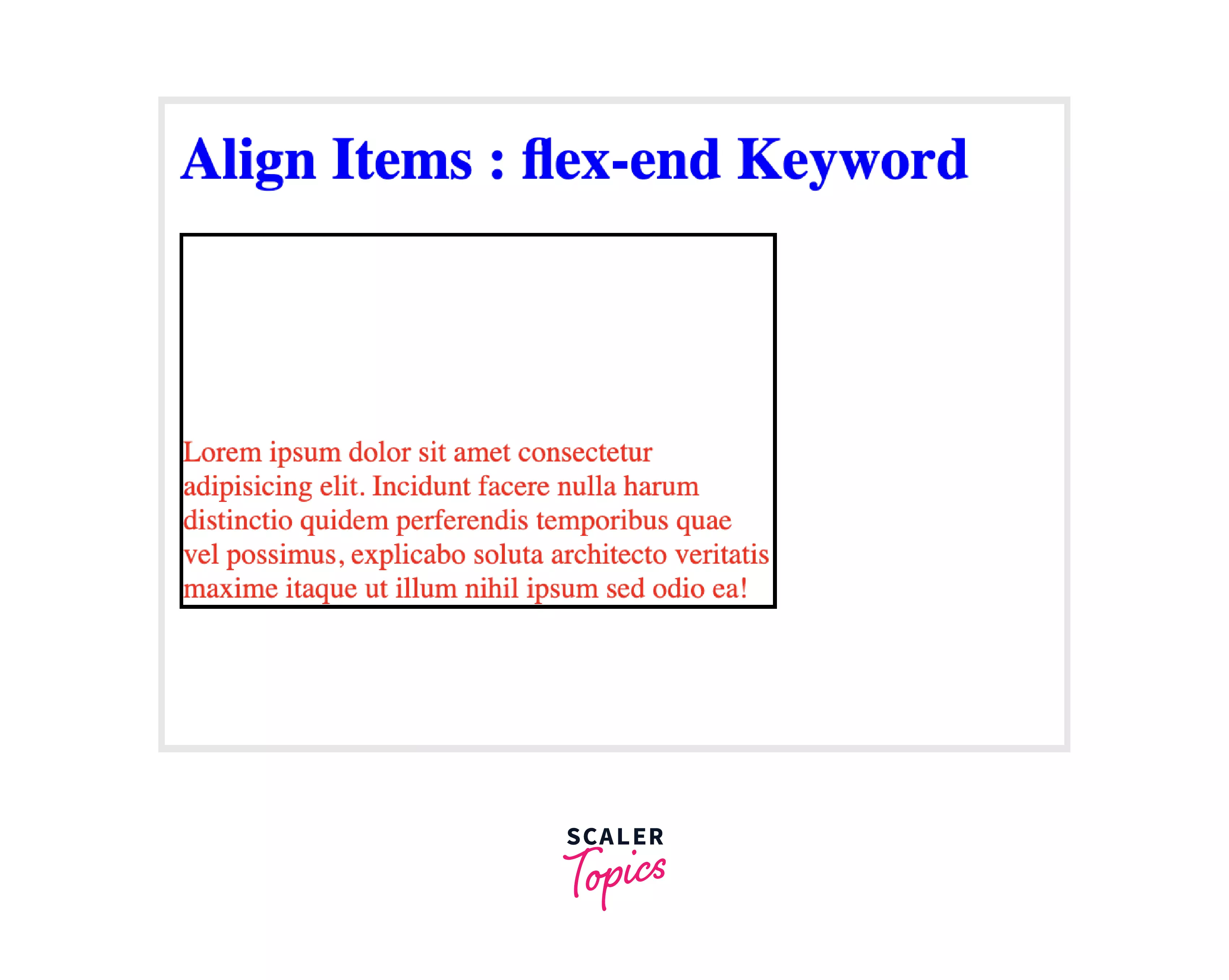 flex-end keyword of align-items