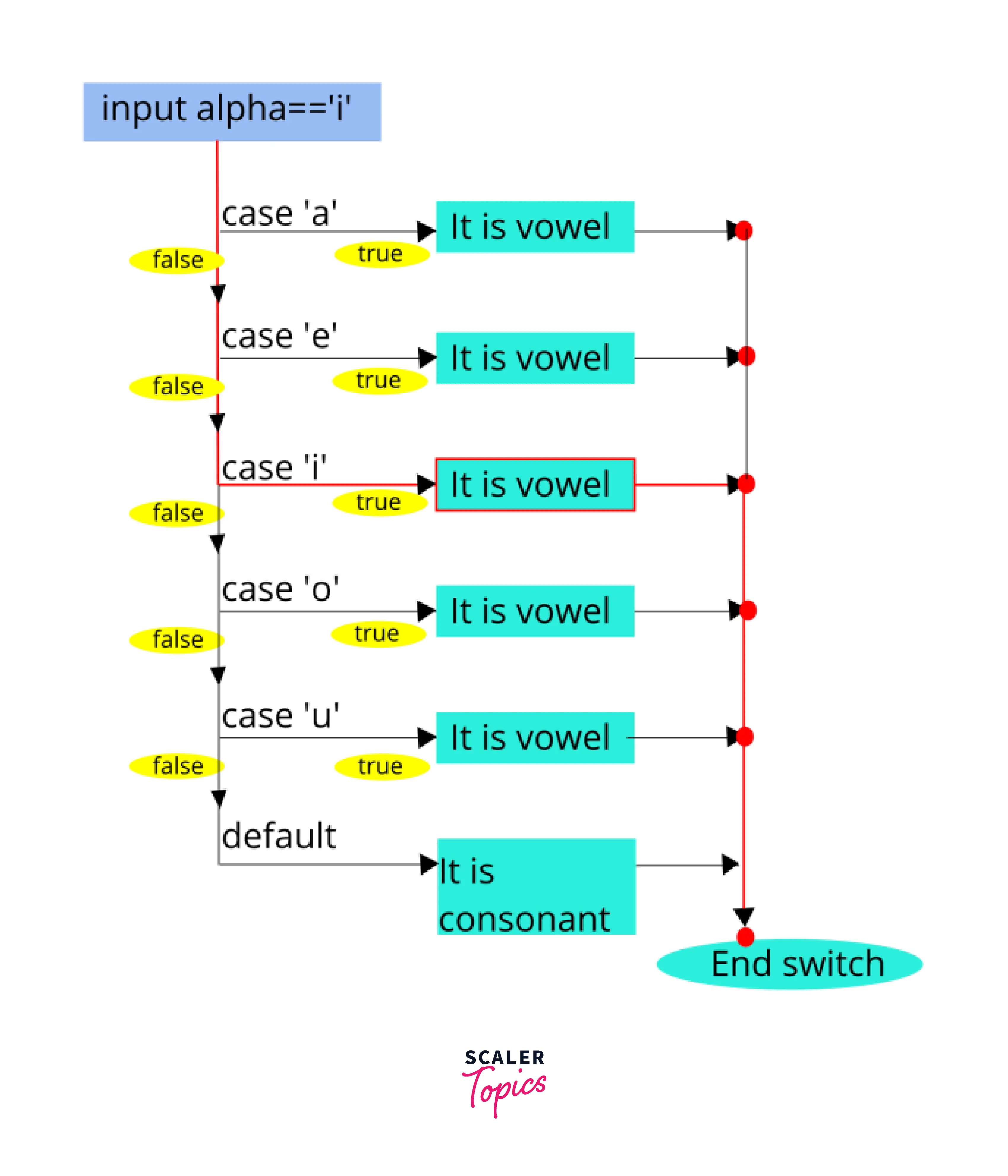 flow-diagram-whether-character-is-consonant-or-vowel-using-switch-case