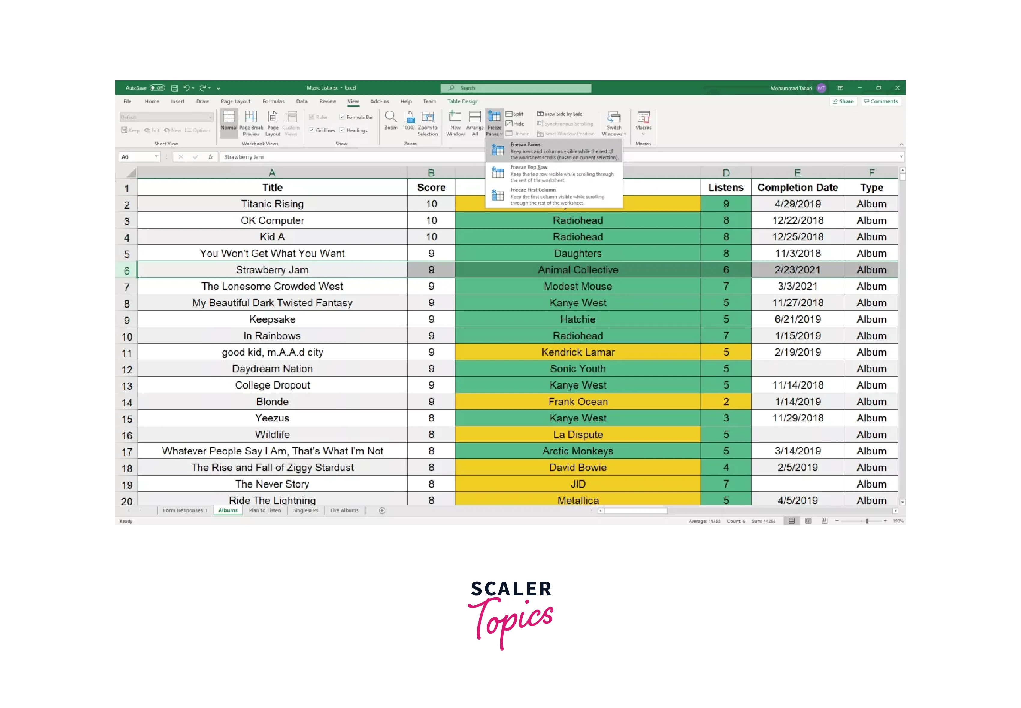 How To Freeze Rows And Columns In Excel Scaler Topics 7906