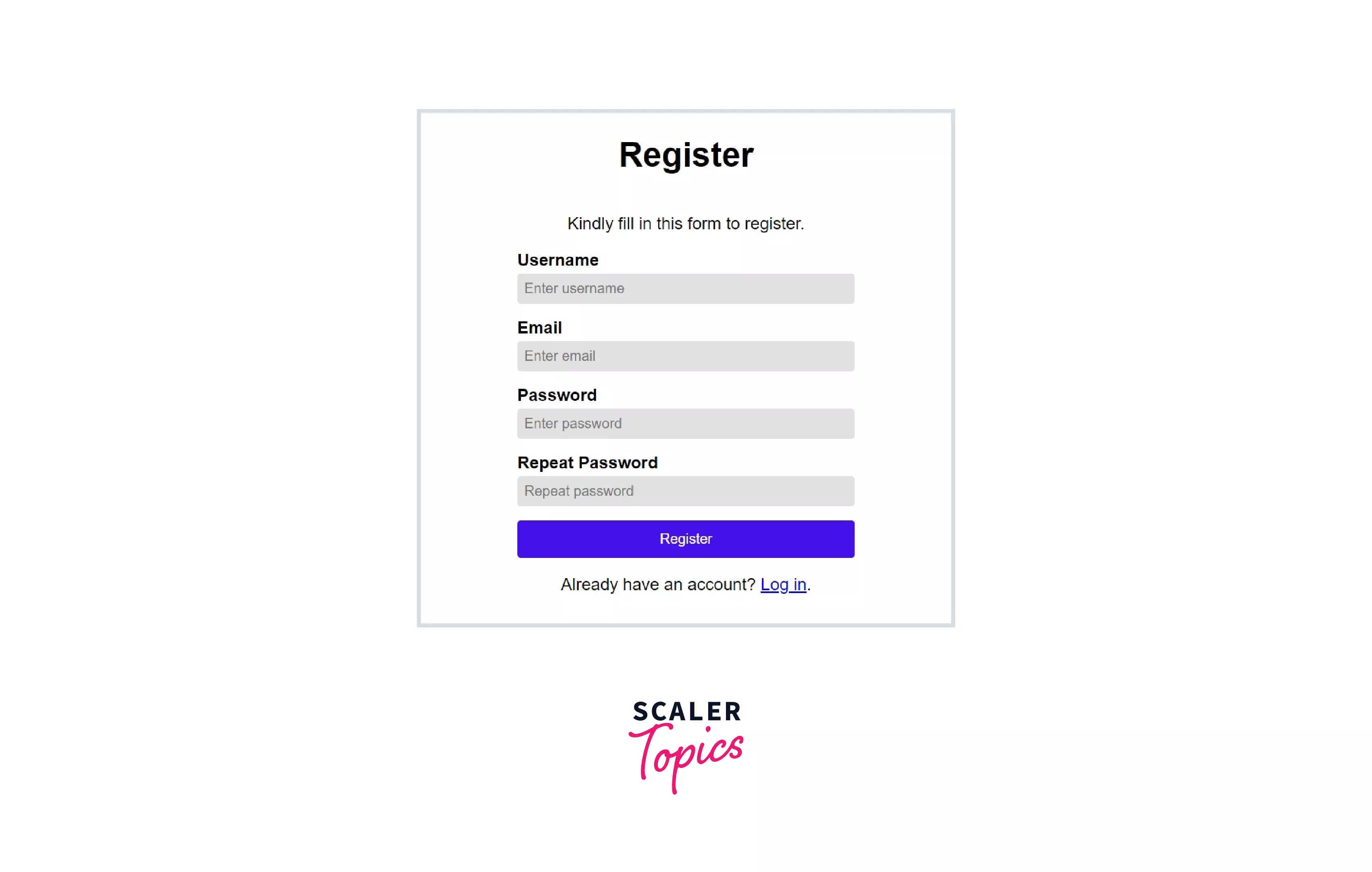 how does registration form looks