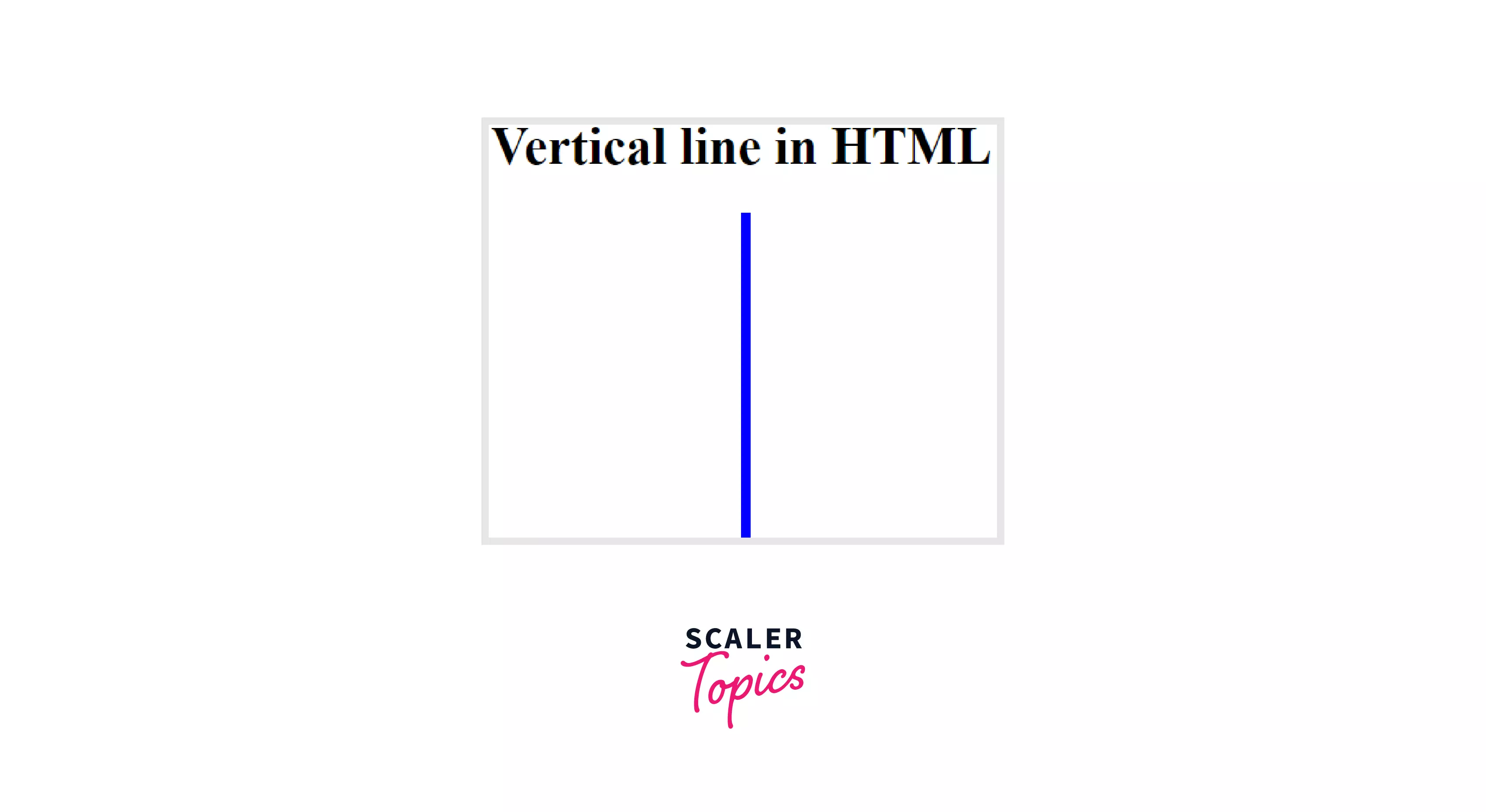 How to draw a vertical line in html