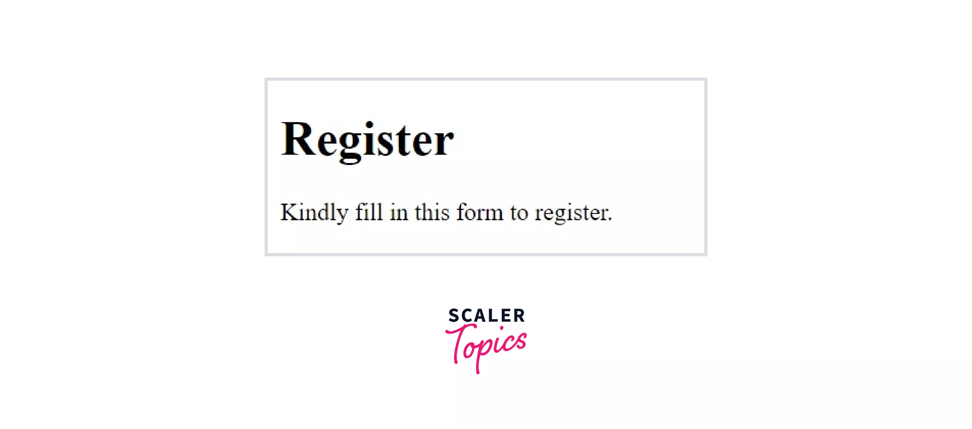HTML Registration form