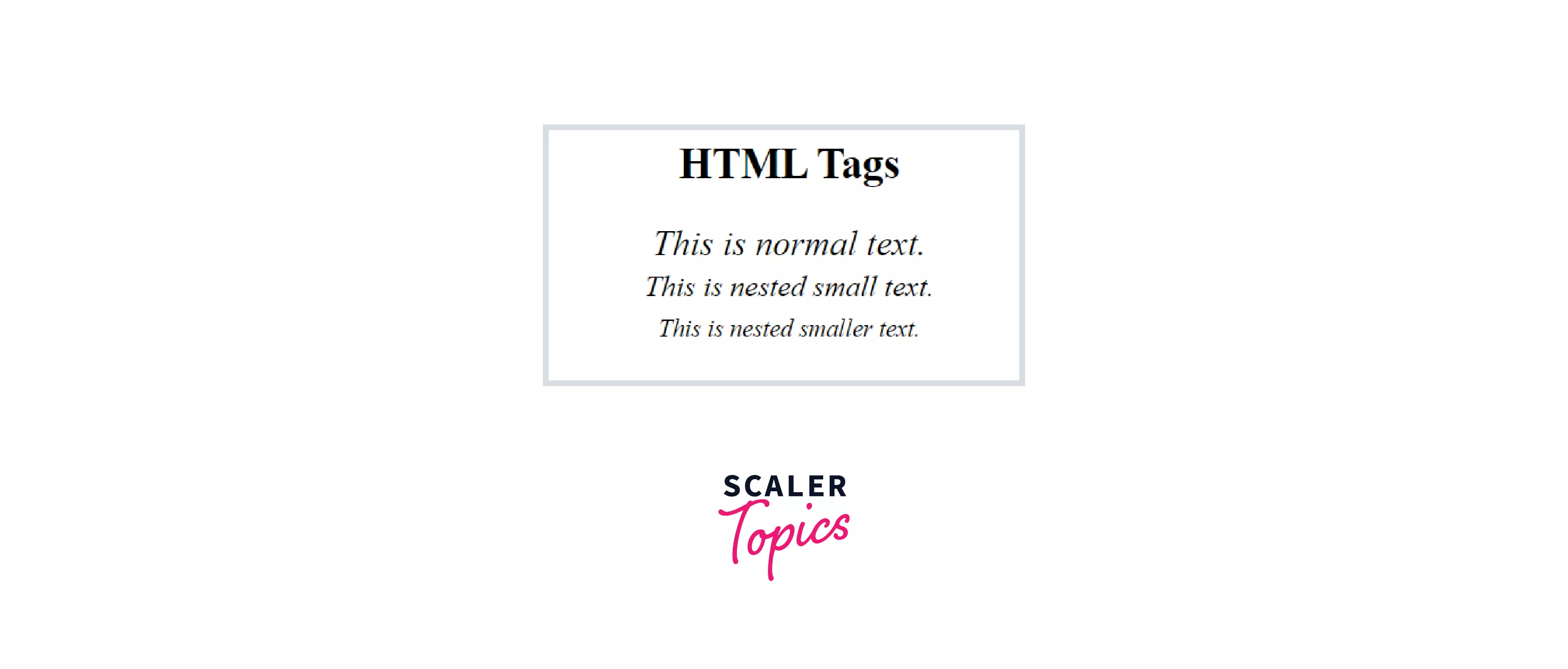 HTML Small Tag Code Output