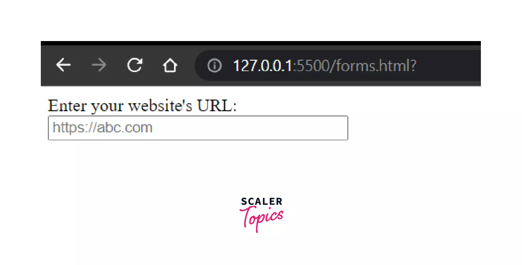 Input Type URL