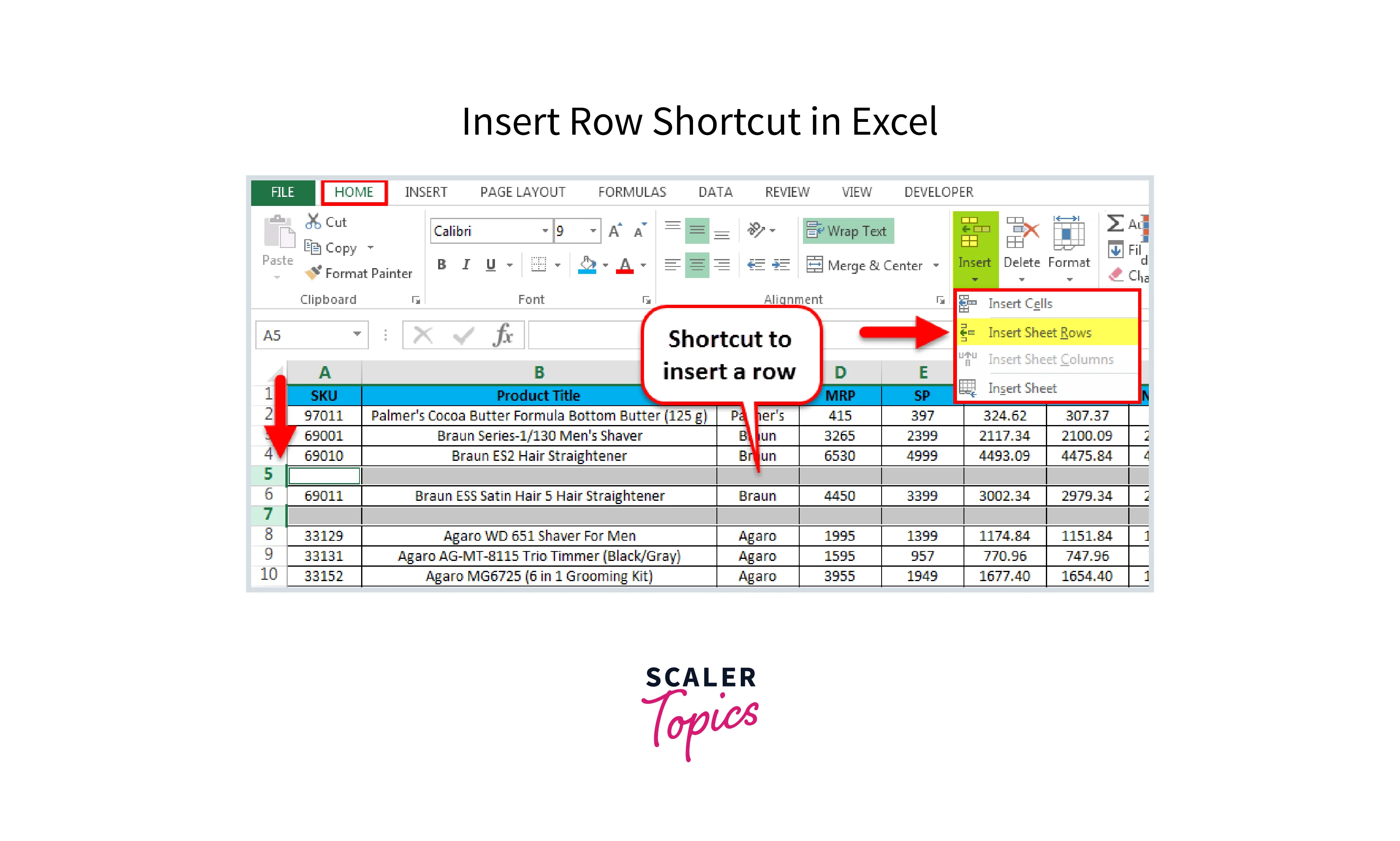 how-to-add-and-delete-rows-and-columns-in-excel-scaler-topics