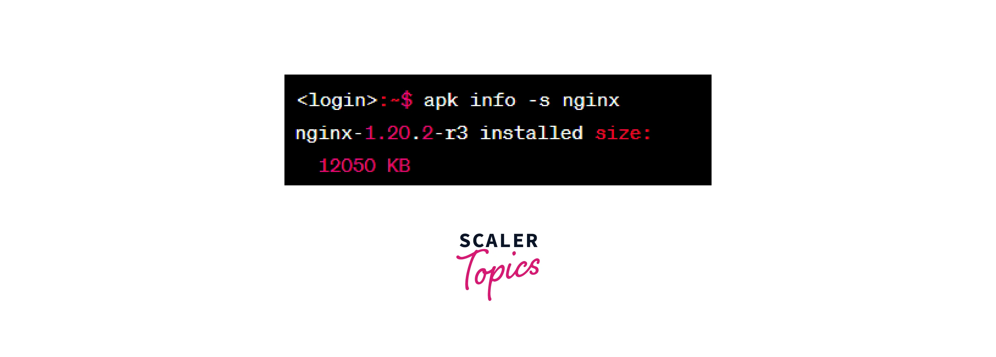 installed size of the nginx package