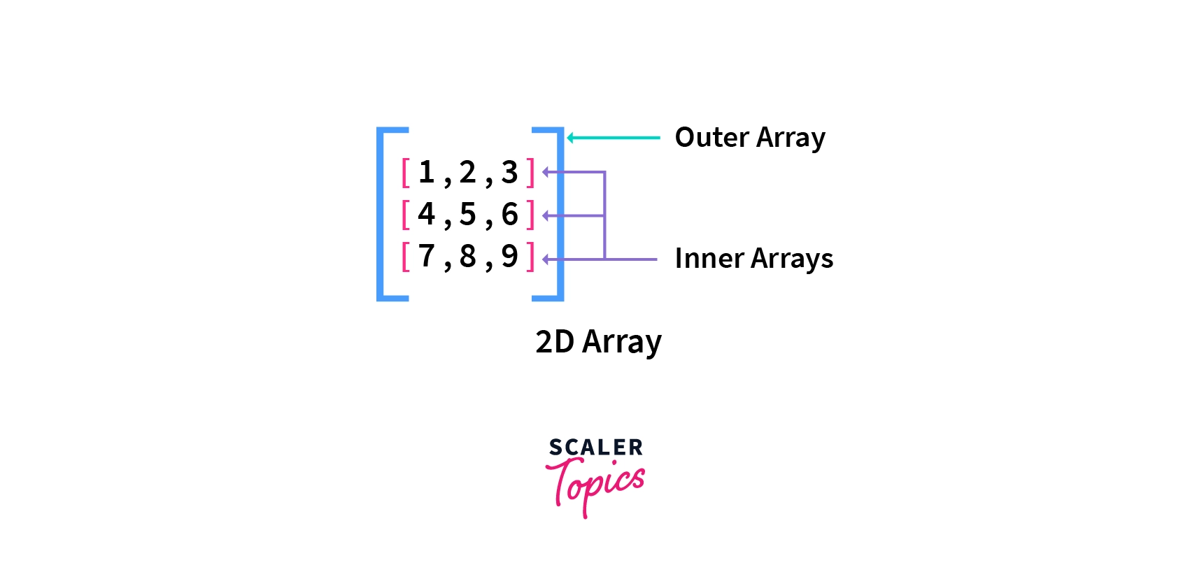 20D Array in Python   Python Two Dimensional Array   Scaler Topics