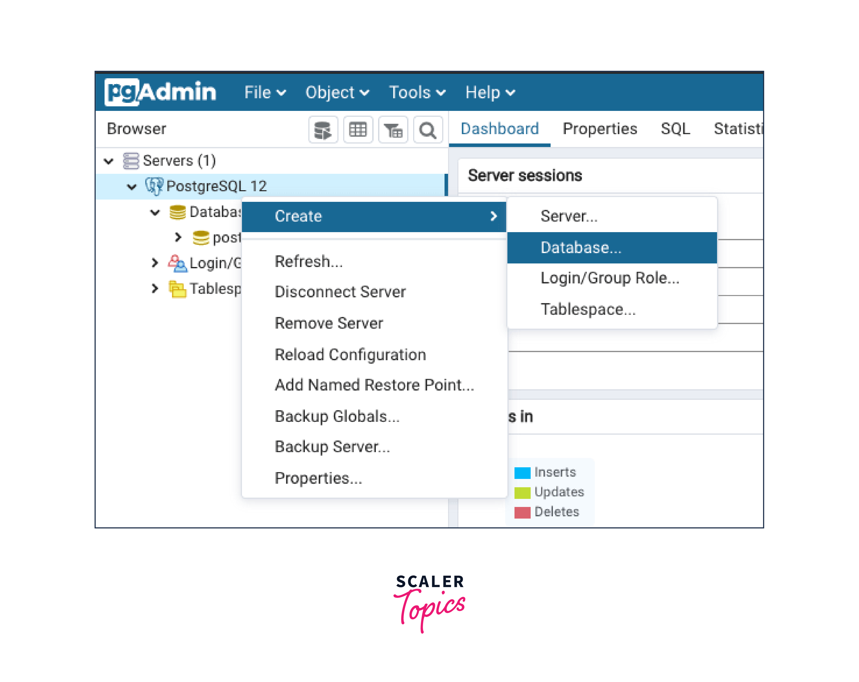 launching pgadmin to verify the psql on mac