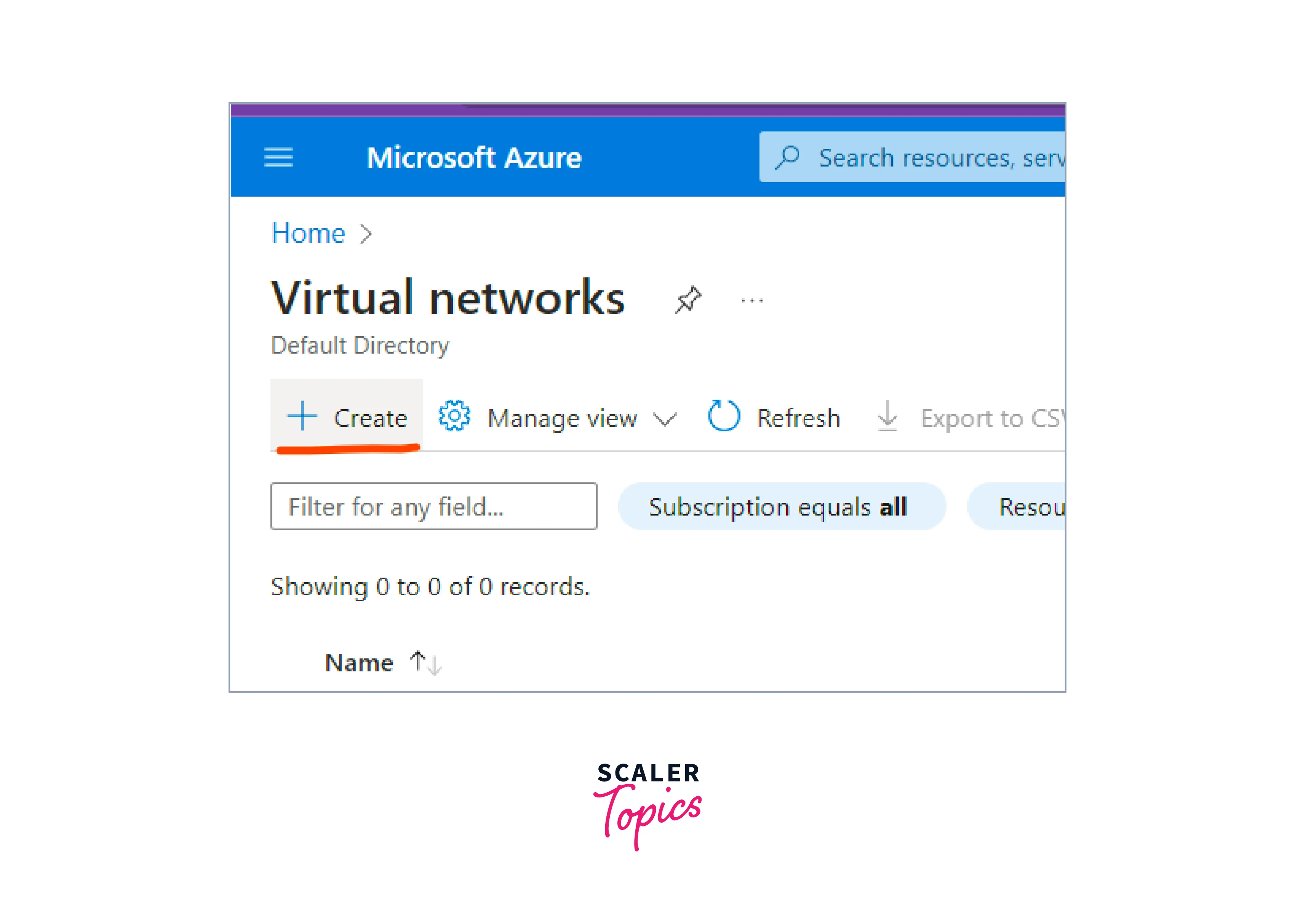 create a virtual network