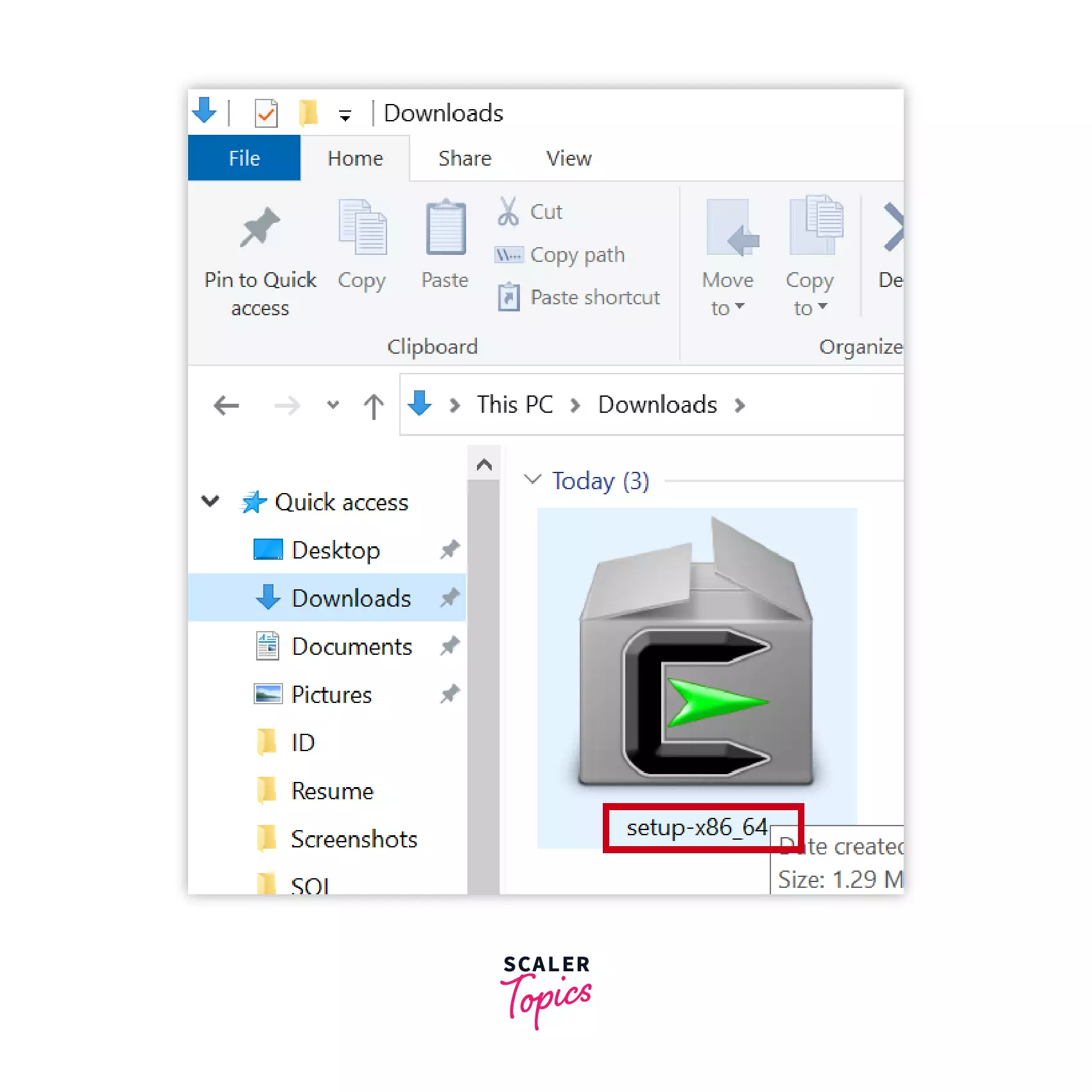 Locating the file on your computer