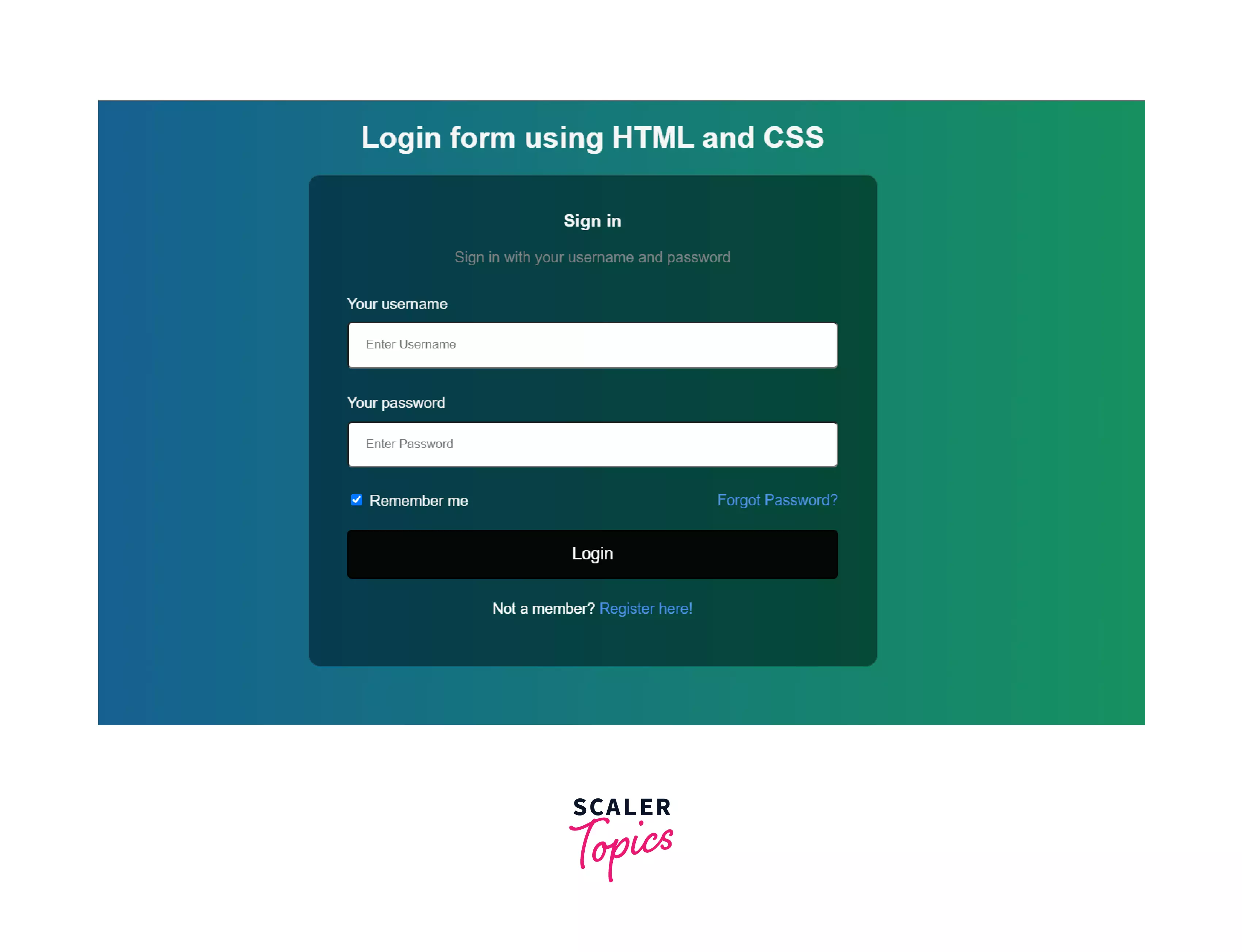 How to Create Facebook Login Page in HTML and CSS